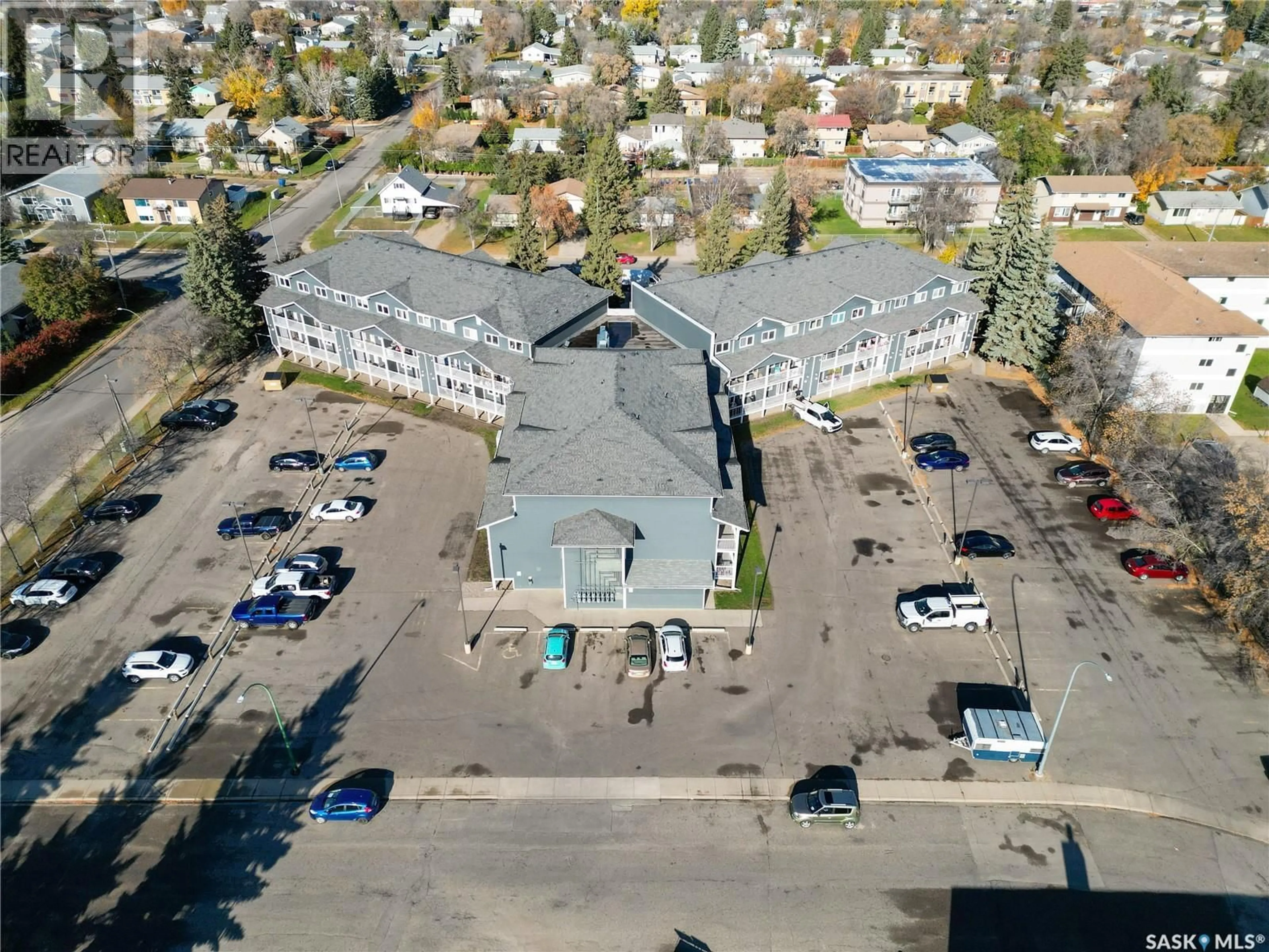 A pic from outside/outdoor area/front of a property/back of a property/a pic from drone, building for E - 217 515 28TH STREET, Prince Albert Saskatchewan S6V1X8