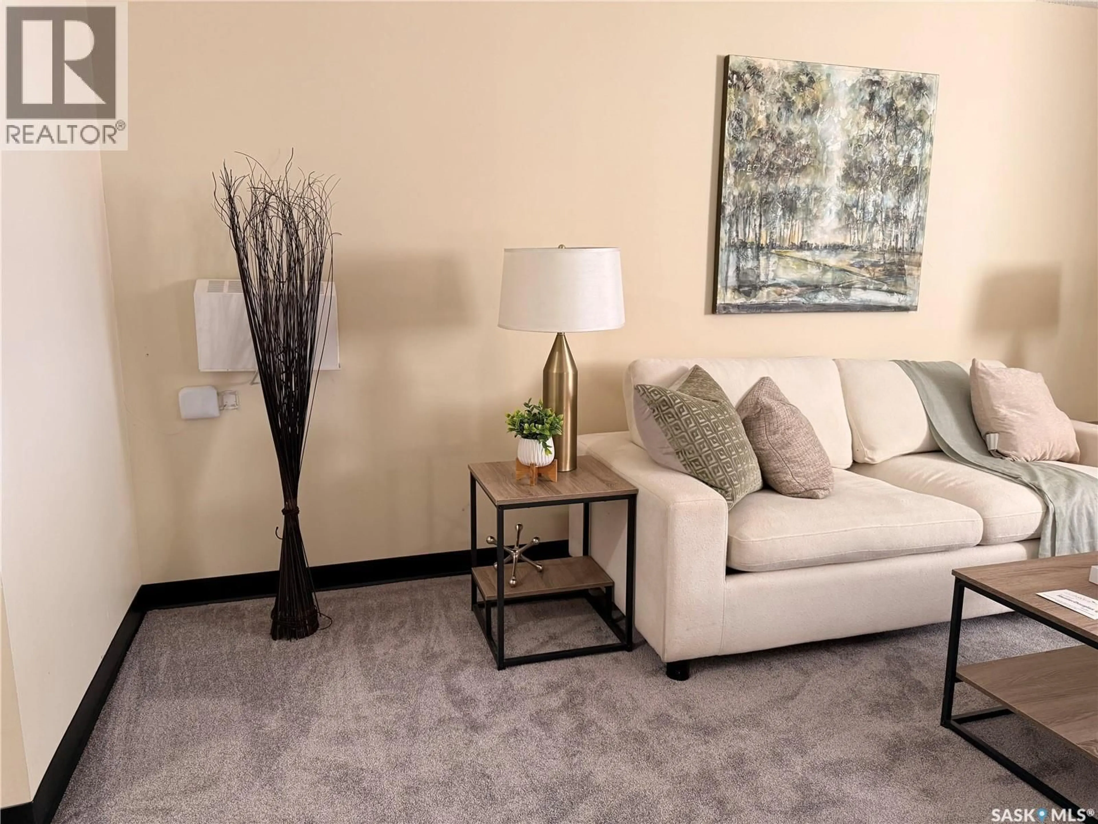 Living room with furniture, carpet floor for 12 35 CENTENNIAL STREET, Regina Saskatchewan S4S6P8