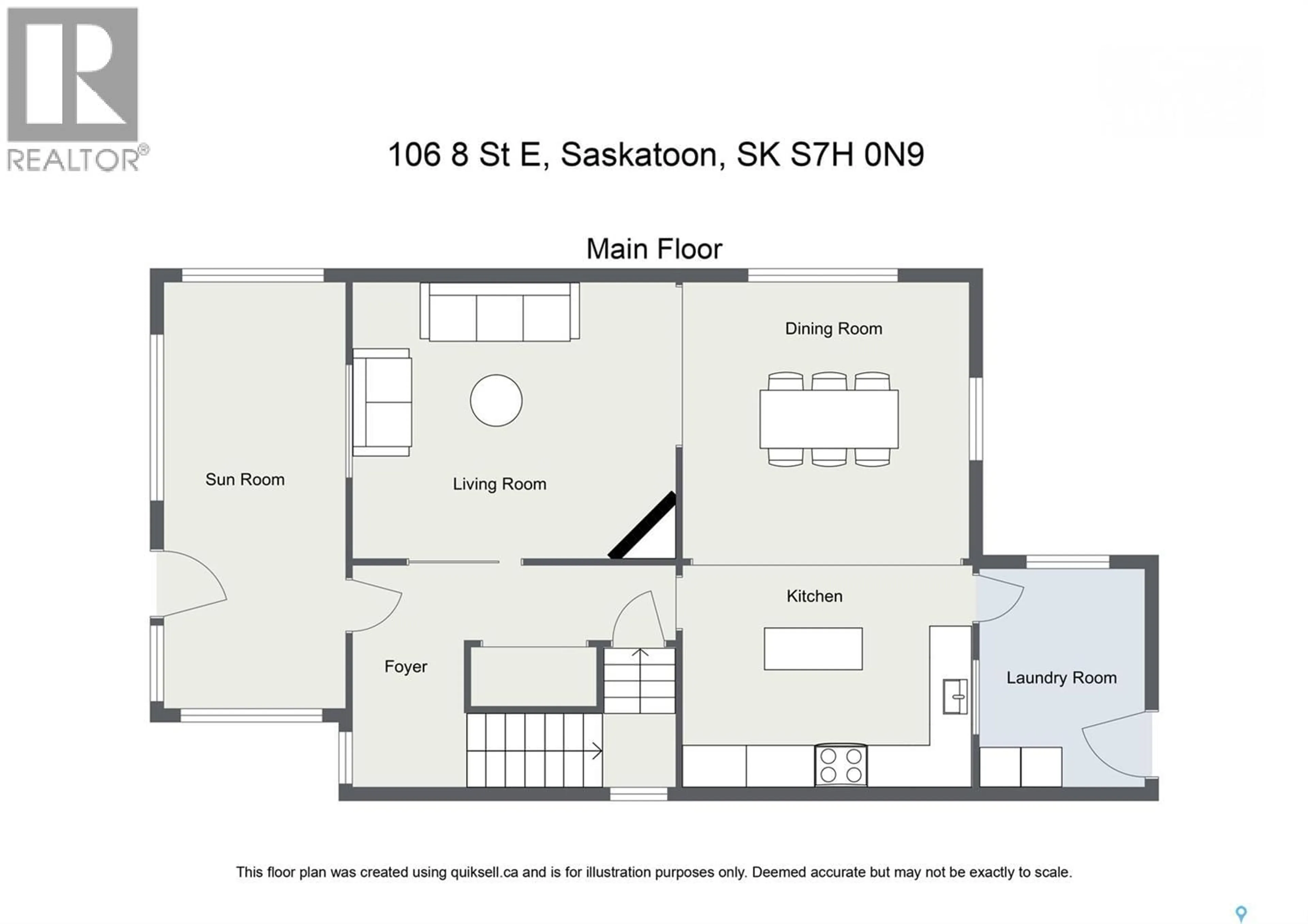 Floor plan for 106 8TH STREET, Saskatoon Saskatchewan S7H0N9