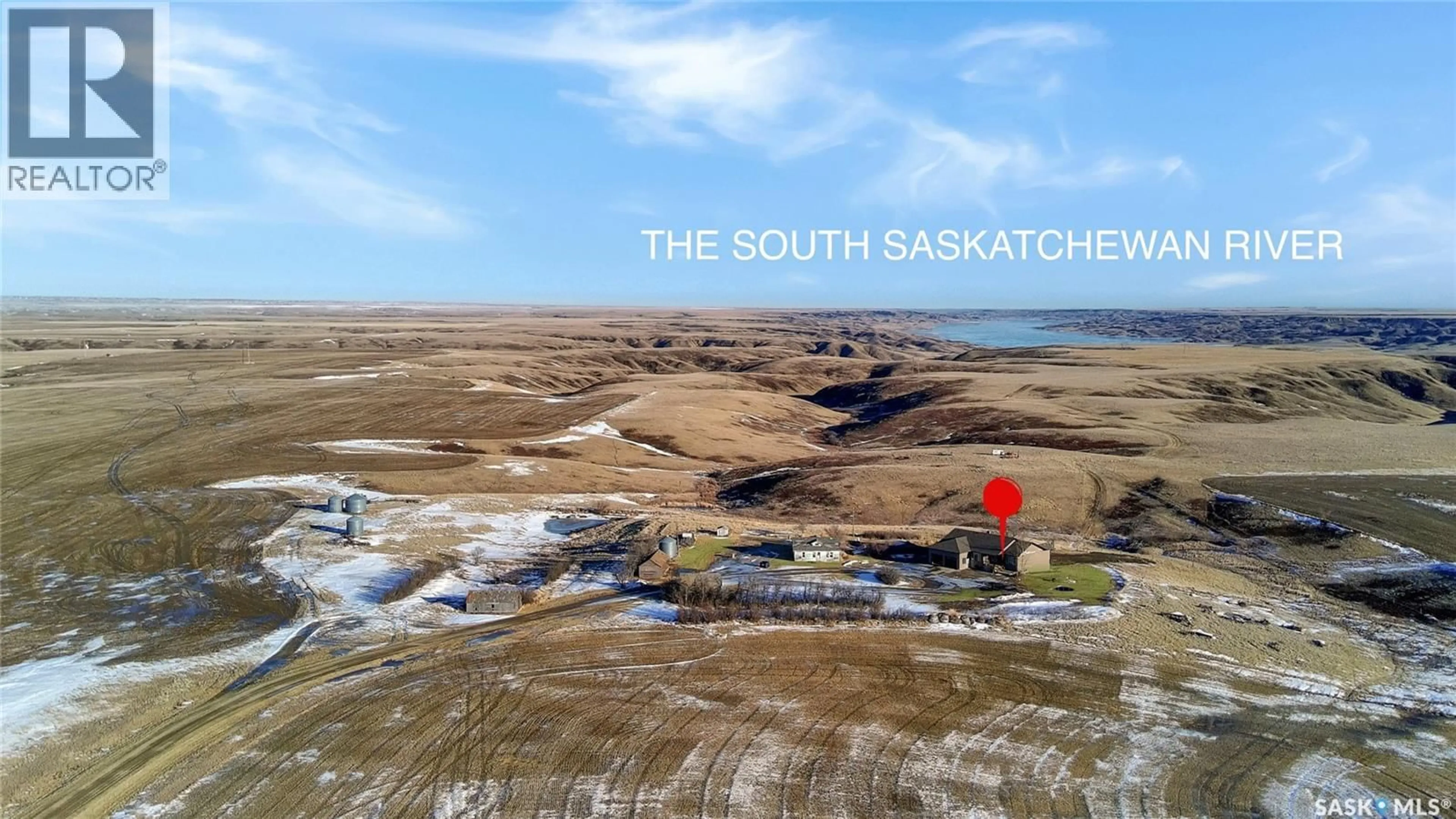A pic from outside/outdoor area/front of a property/back of a property/a pic from drone, unknown for THE LANDING ACREAGE, Saskatchewan Landing Saskatchewan S0L1T0