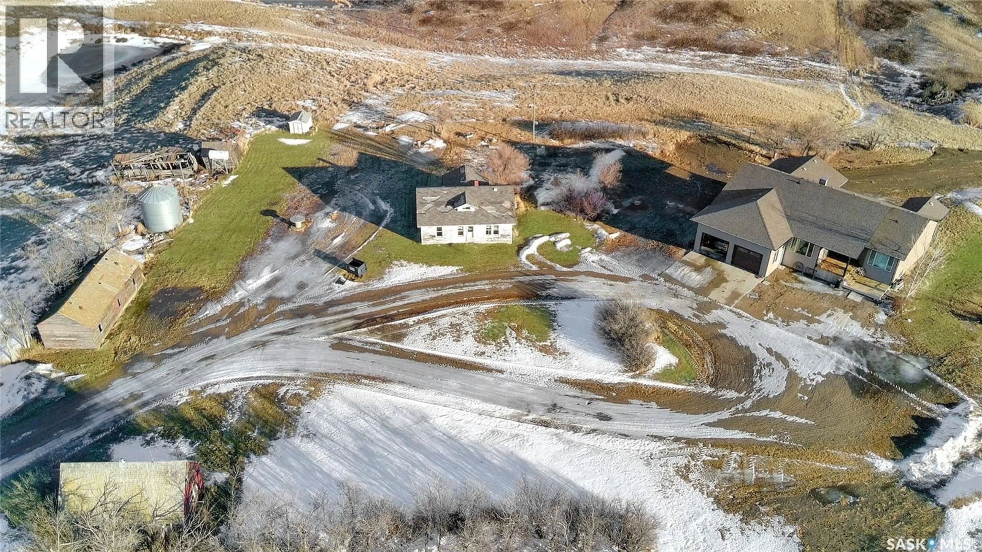 A pic from outside/outdoor area/front of a property/back of a property/a pic from drone, unknown for THE LANDING ACREAGE, Saskatchewan Landing Saskatchewan S0L1T0
