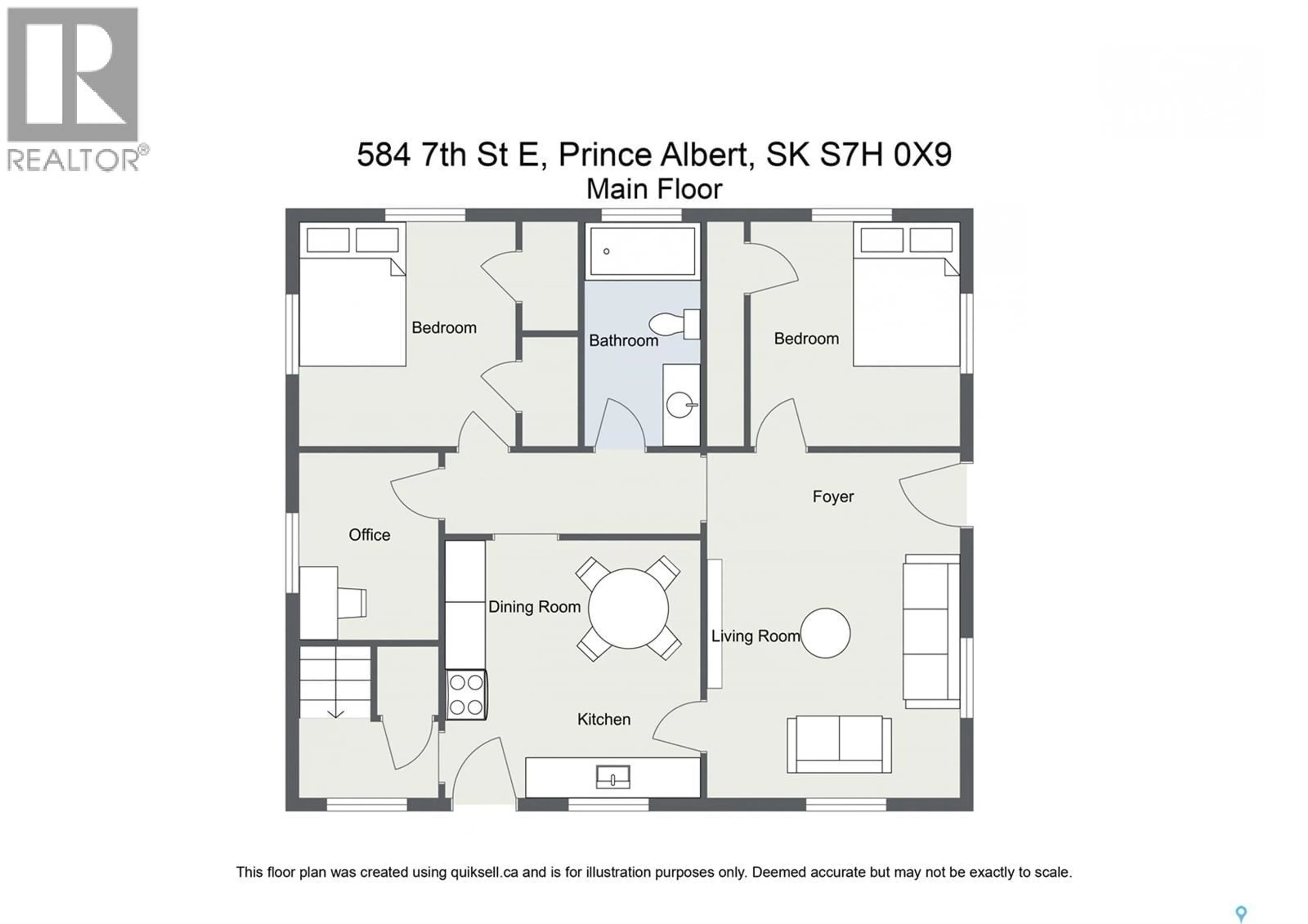 Floor plan for 584 7TH STREET, Prince Albert Saskatchewan S6V0S5