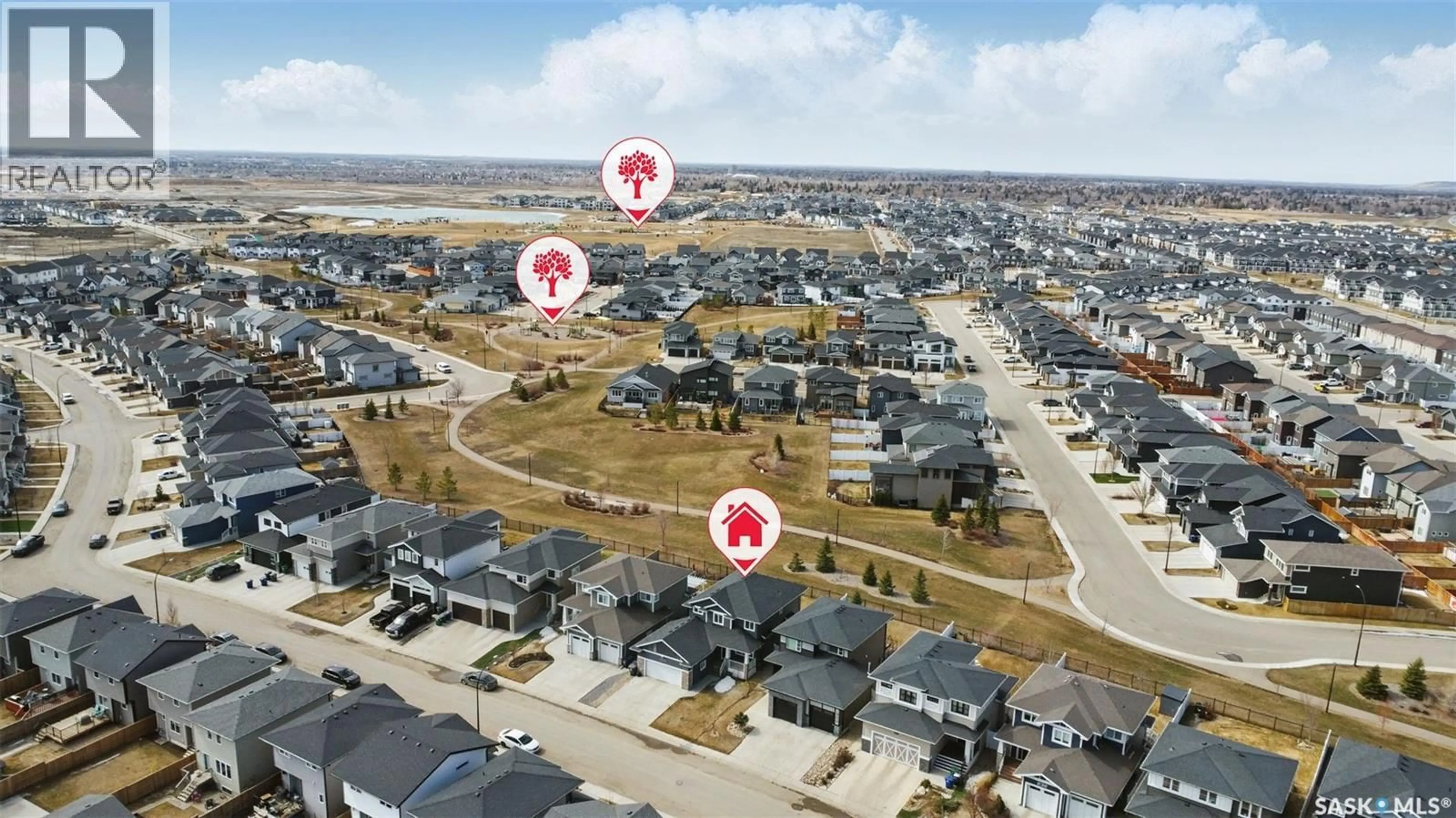 A pic from outside/outdoor area/front of a property/back of a property/a pic from drone, street for 306 SECORD WAY, Saskatoon Saskatchewan S7V0L9