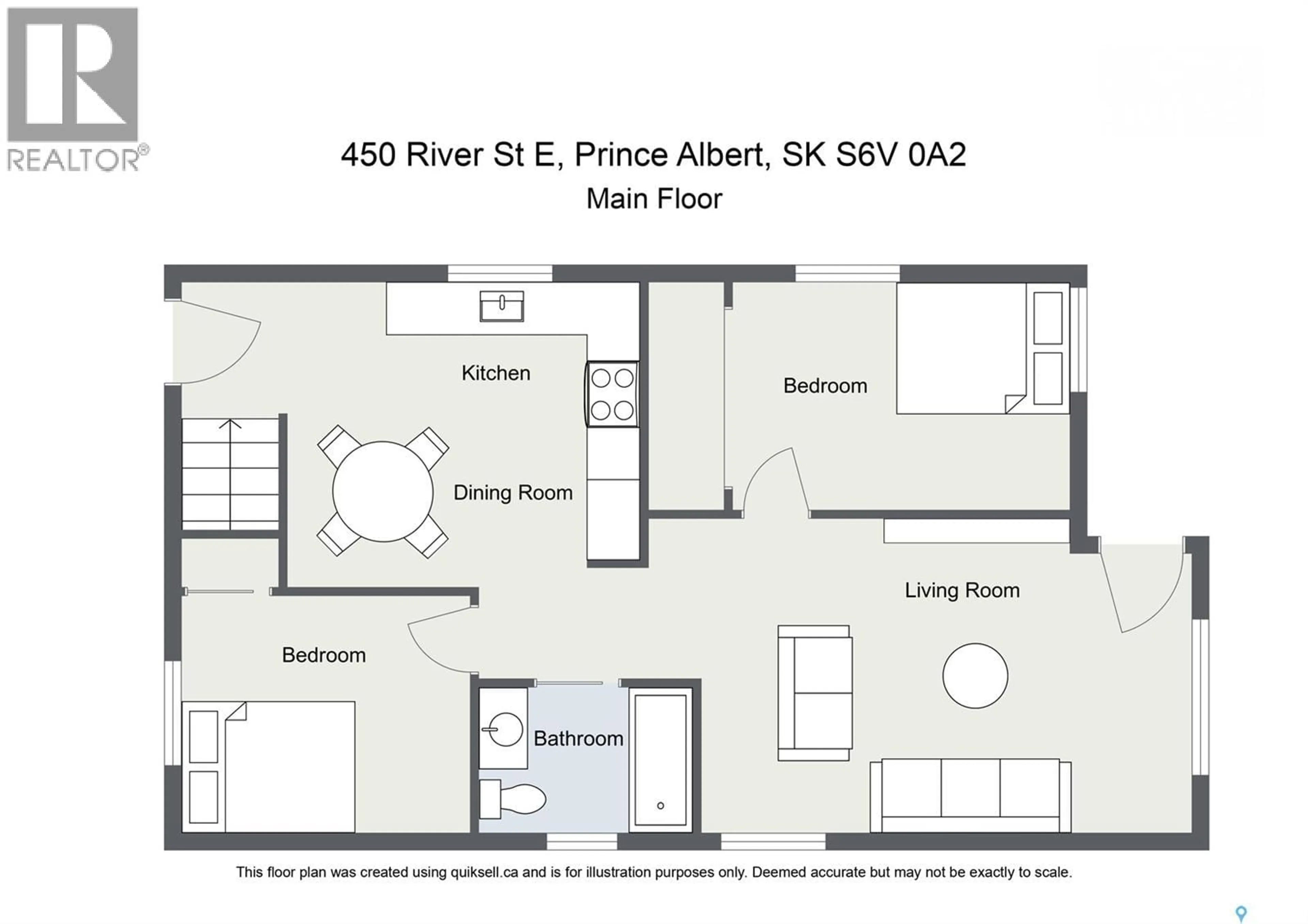 Floor plan for 450 RIVER STREET, Prince Albert Saskatchewan S6V1G8