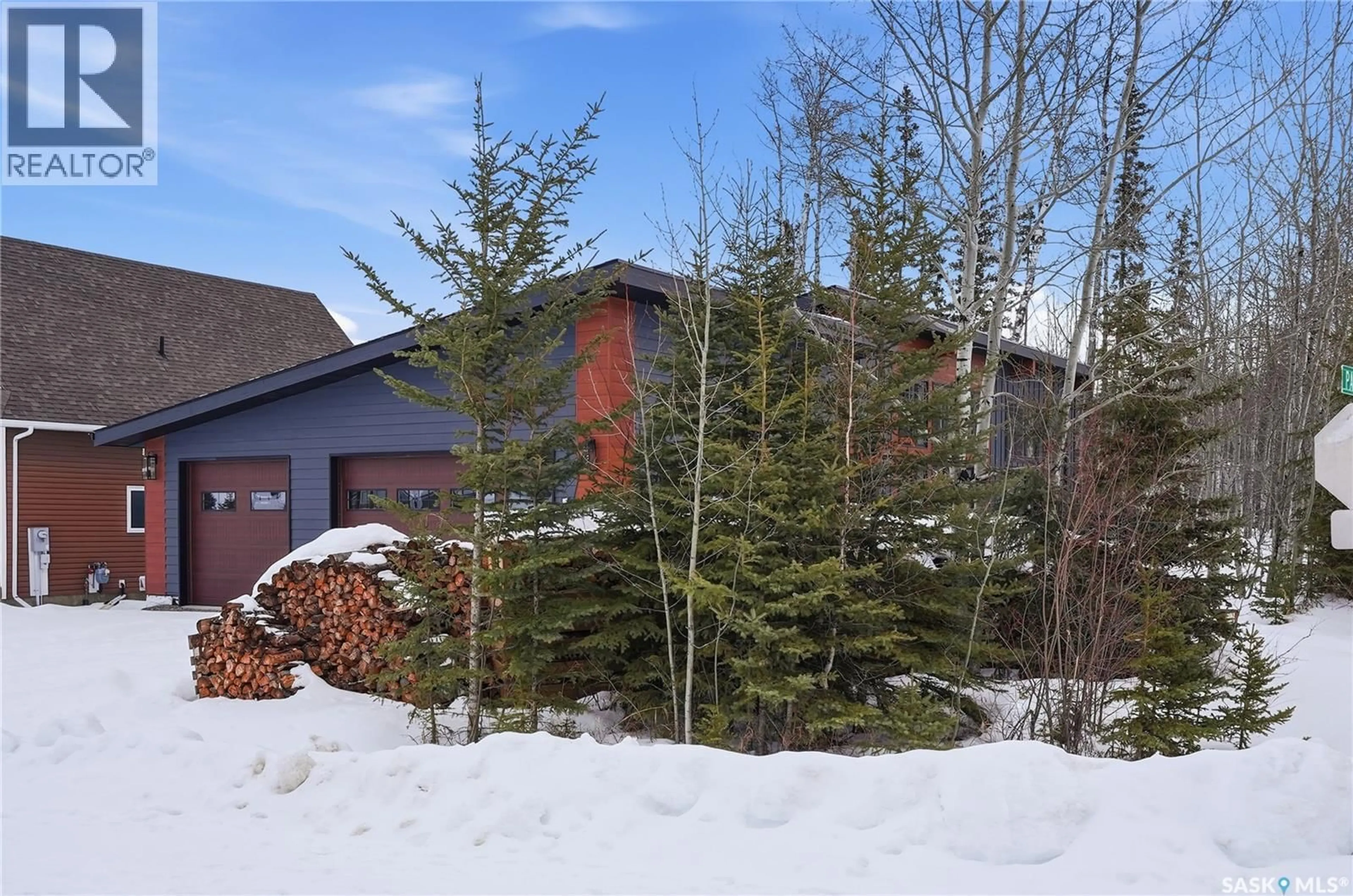 A pic from outside/outdoor area/front of a property/back of a property/a pic from drone, forest/trees view for 2 BRUIN BOULEVARD, Candle Lake Saskatchewan S0J3E0