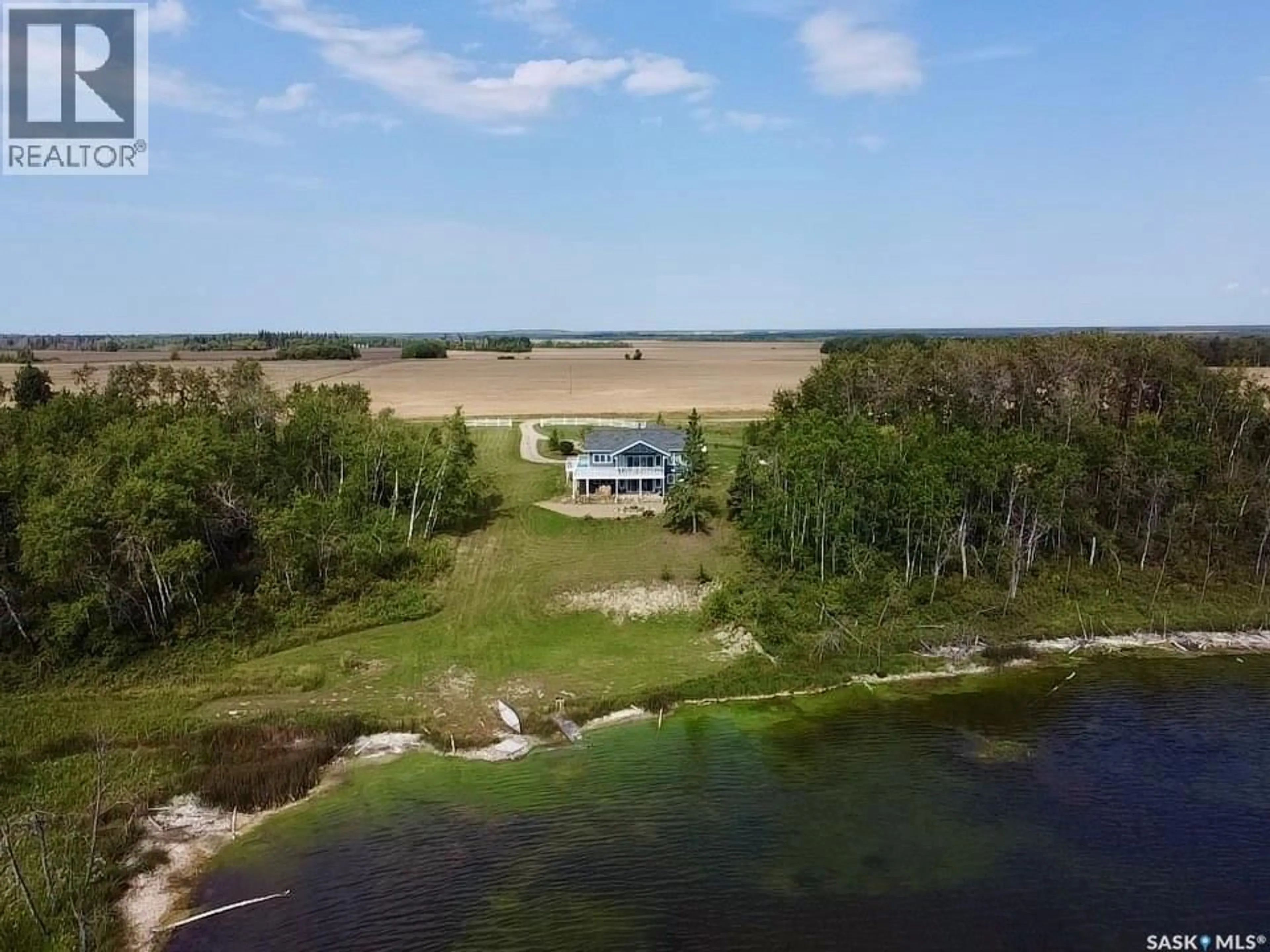 A pic from outside/outdoor area/front of a property/back of a property/a pic from drone, water/lake/river/ocean view for 14 CRESCENT BAY ROAD, Canwood Rm No. 494 Saskatchewan S0J0K0