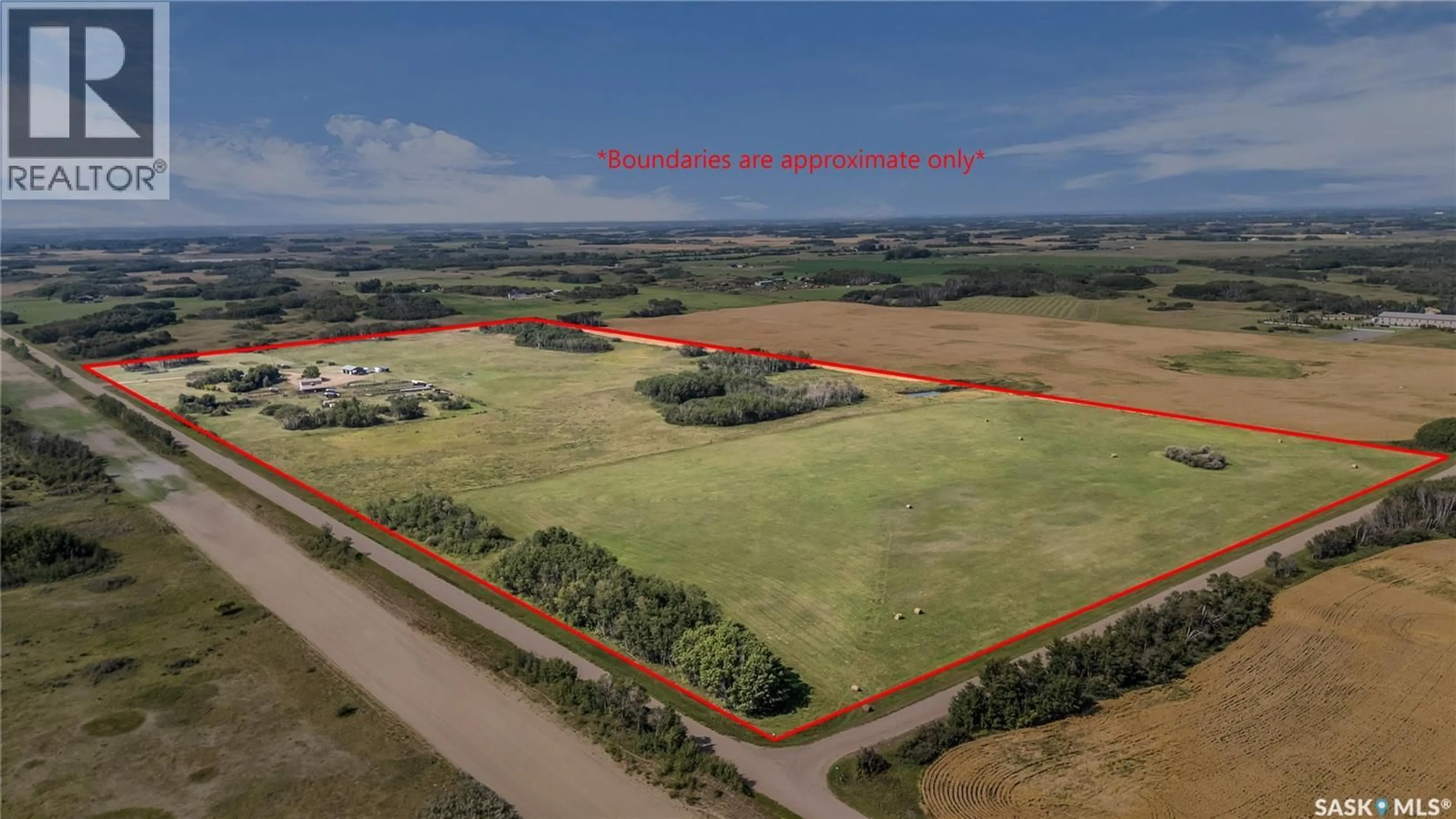 A pic from outside/outdoor area/front of a property/back of a property/a pic from drone, water/lake/river/ocean view for 80 ACRE SOUTH CORMAN HOBBY FARM, Corman Park Rm No. 344 Saskatchewan S7K3J8