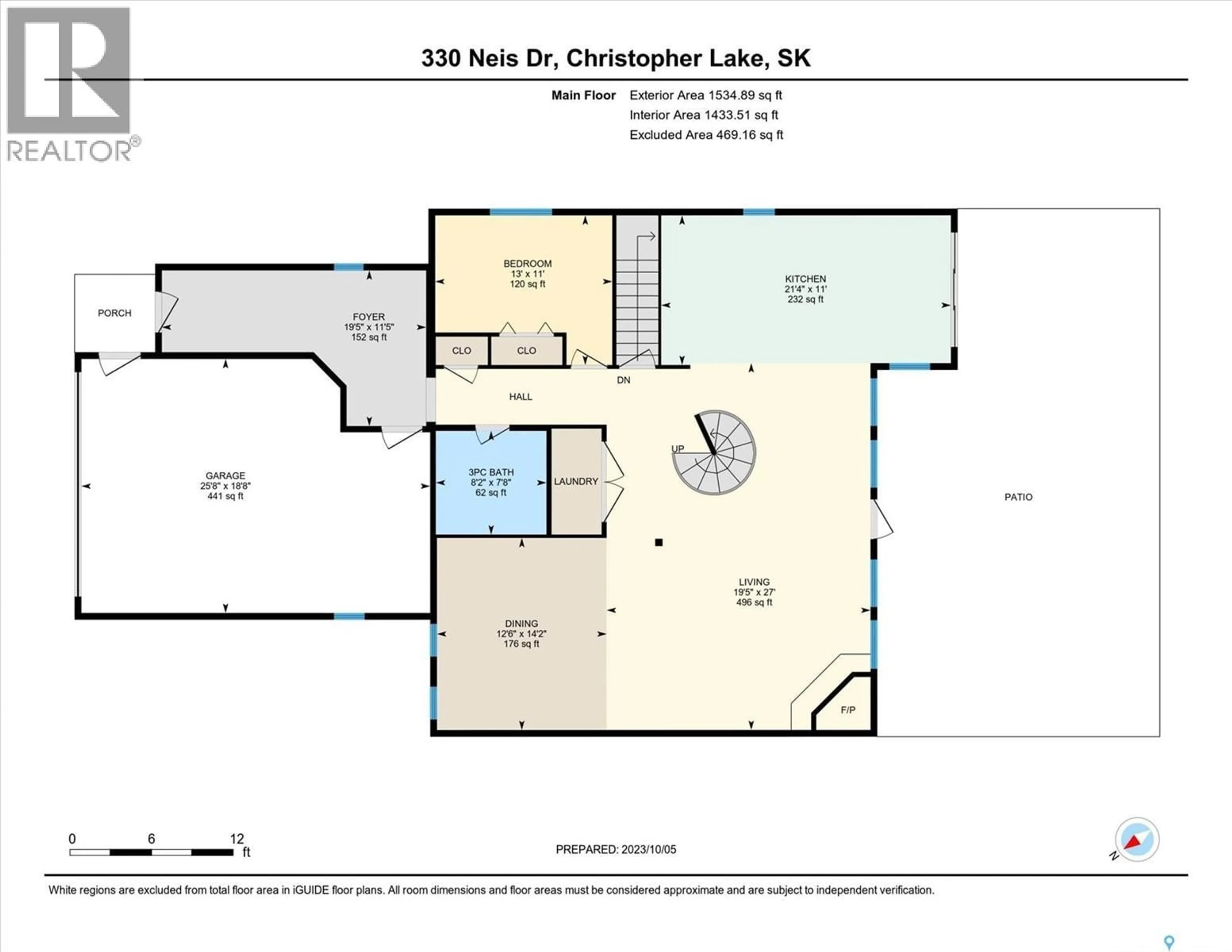Floor plan for NEIS BEACH, Lakeland Rm No. 521 Saskatchewan S0J0N0