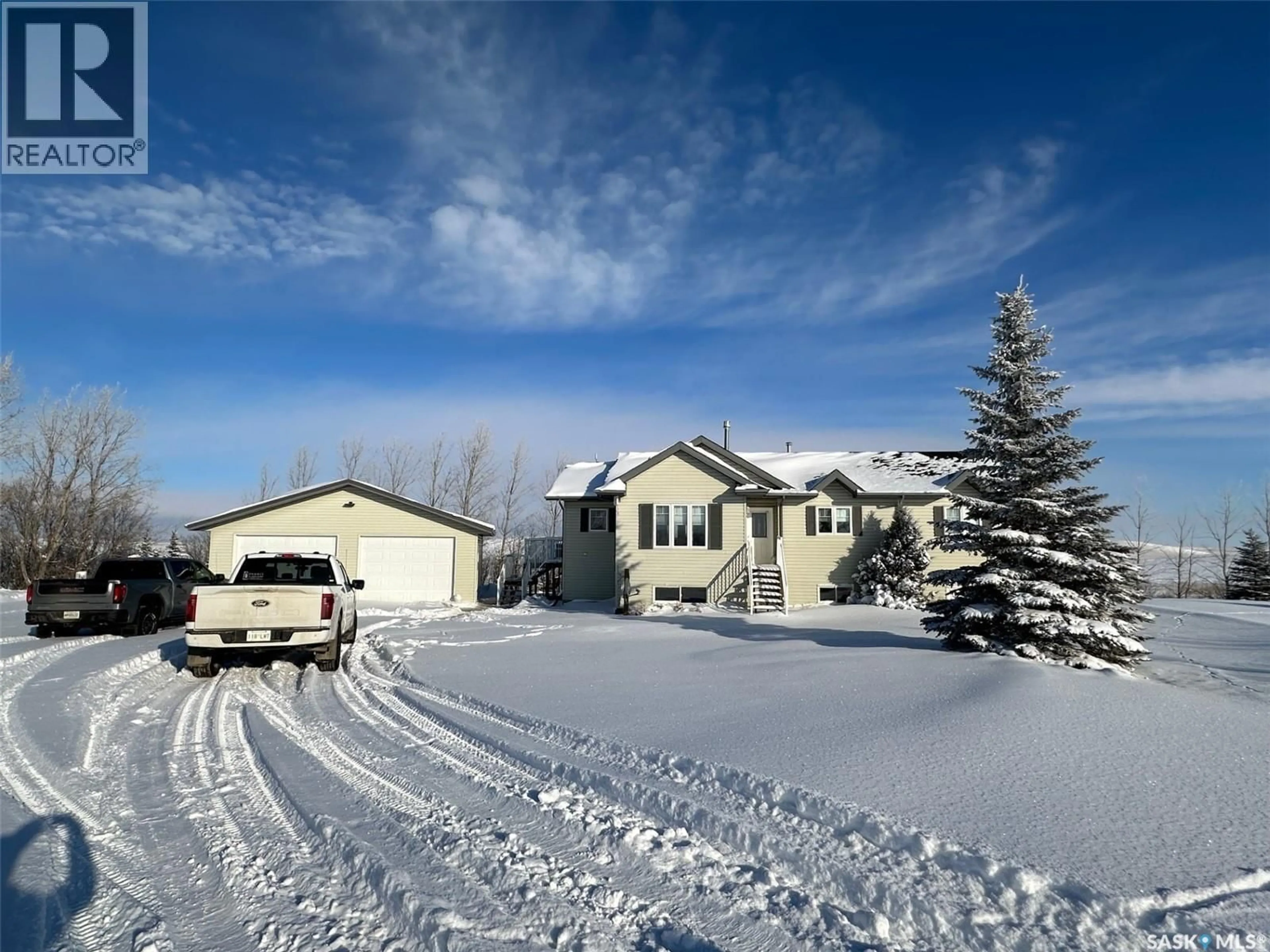 A pic from outside/outdoor area/front of a property/back of a property/a pic from drone, street for GERBRANDT ACREAGE, Chaplin Rm No. 164 Saskatchewan S0H0V0