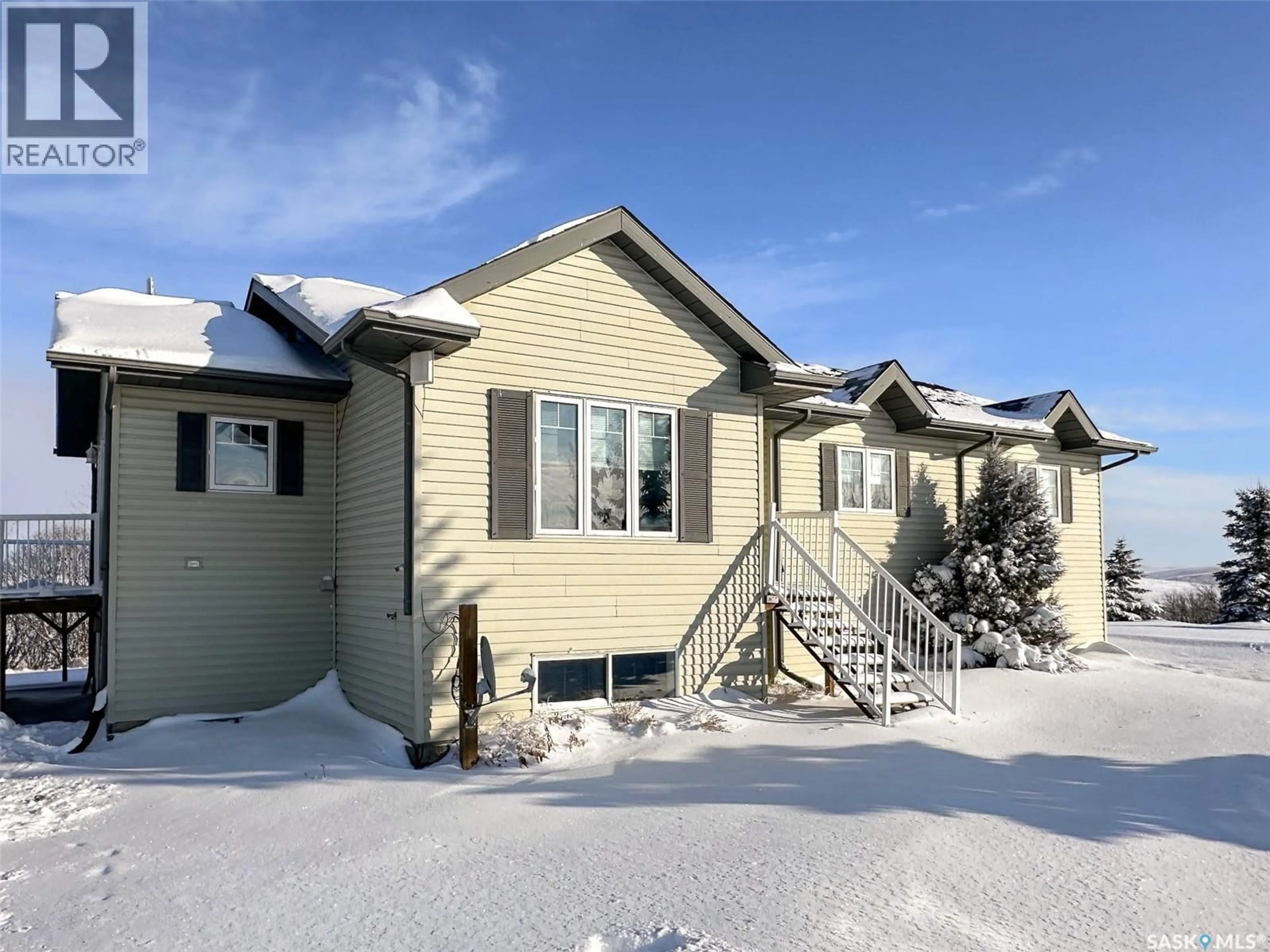 Home with vinyl exterior material, street for GERBRANDT ACREAGE, Chaplin Rm No. 164 Saskatchewan S0H0V0