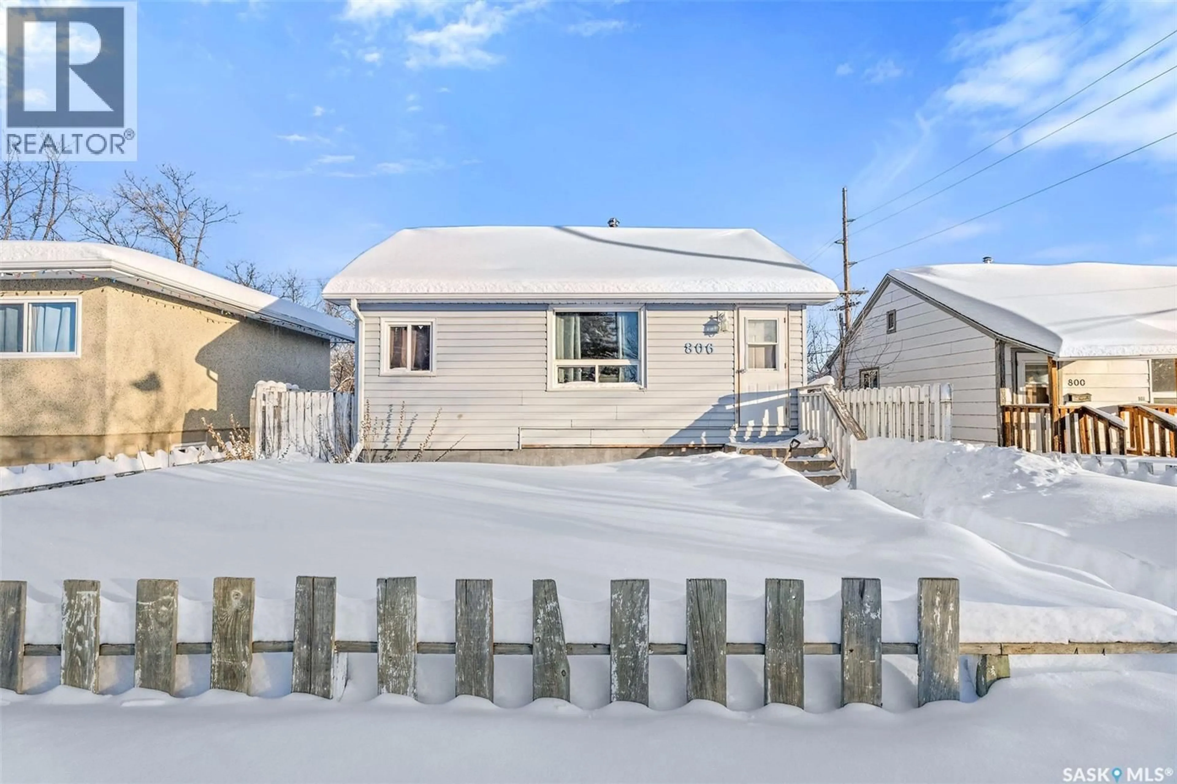 A pic from outside/outdoor area/front of a property/back of a property/a pic from drone, street for 806 12TH STREET, Prince Albert Saskatchewan S6V3C5