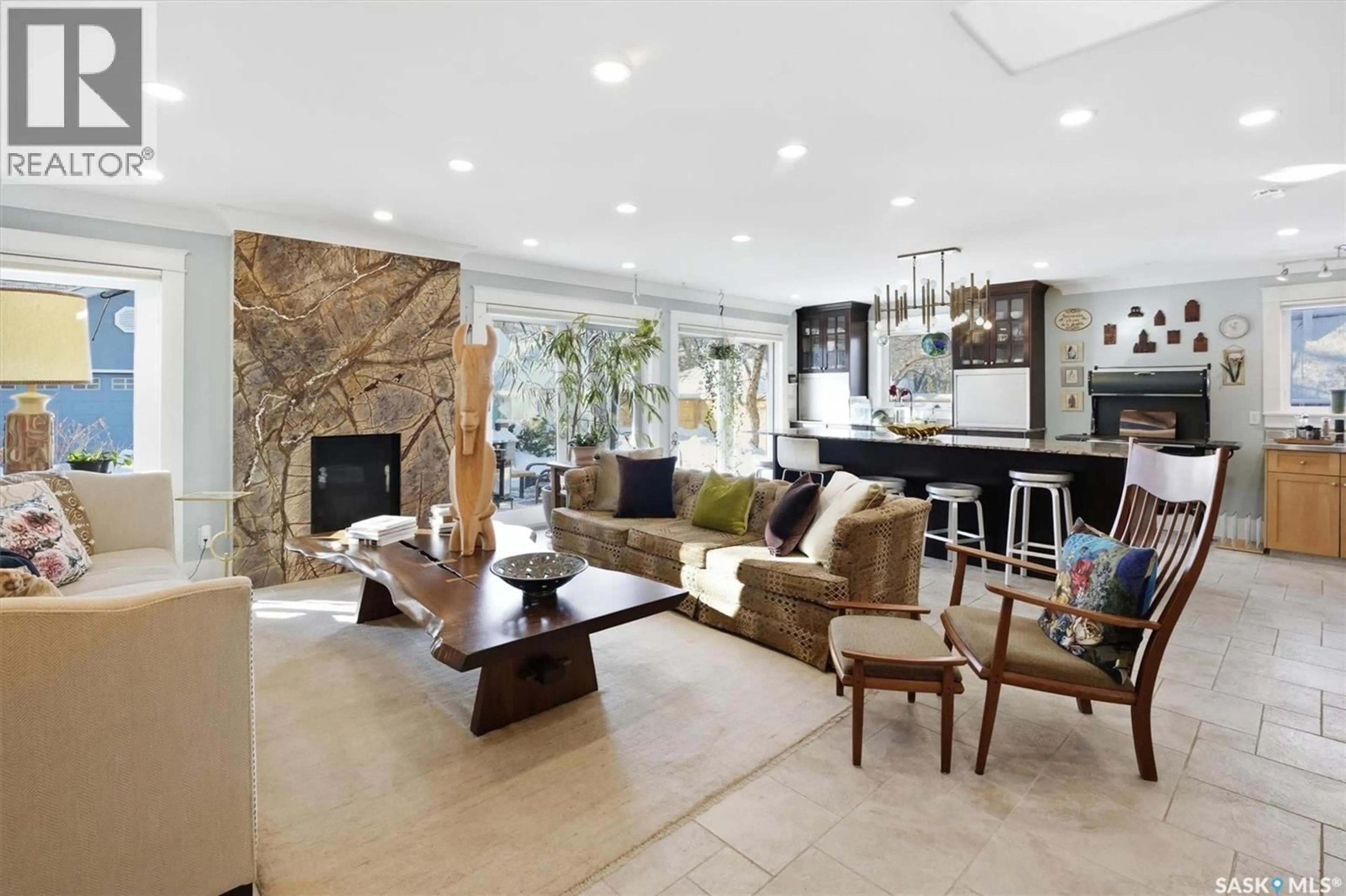 Living room with furniture, ceramic/tile floor for 1210 ELLIOTT STREET, Saskatoon Saskatchewan S7N0V6