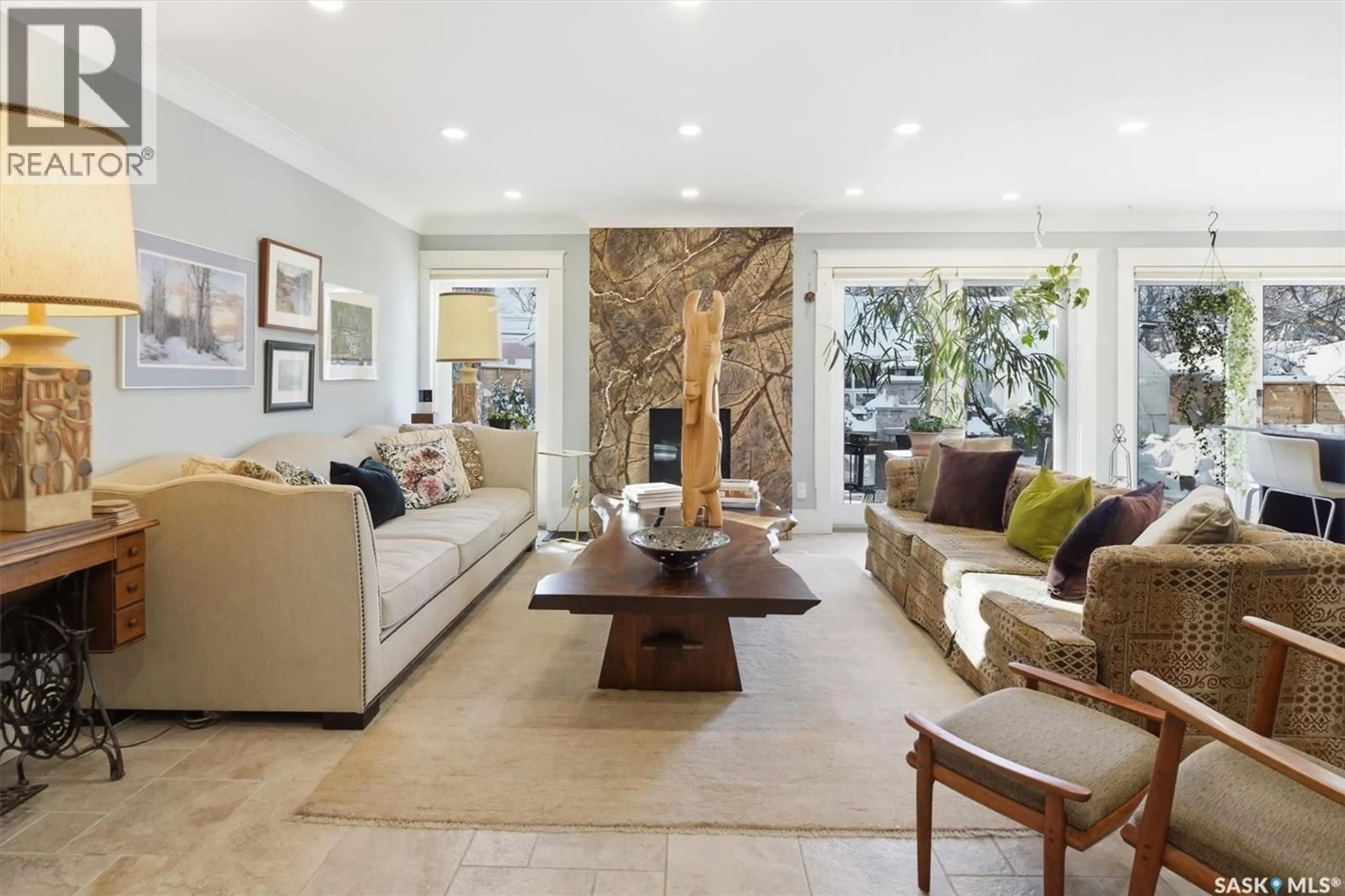 Living room with furniture, ceramic/tile floor for 1210 ELLIOTT STREET, Saskatoon Saskatchewan S7N0V6