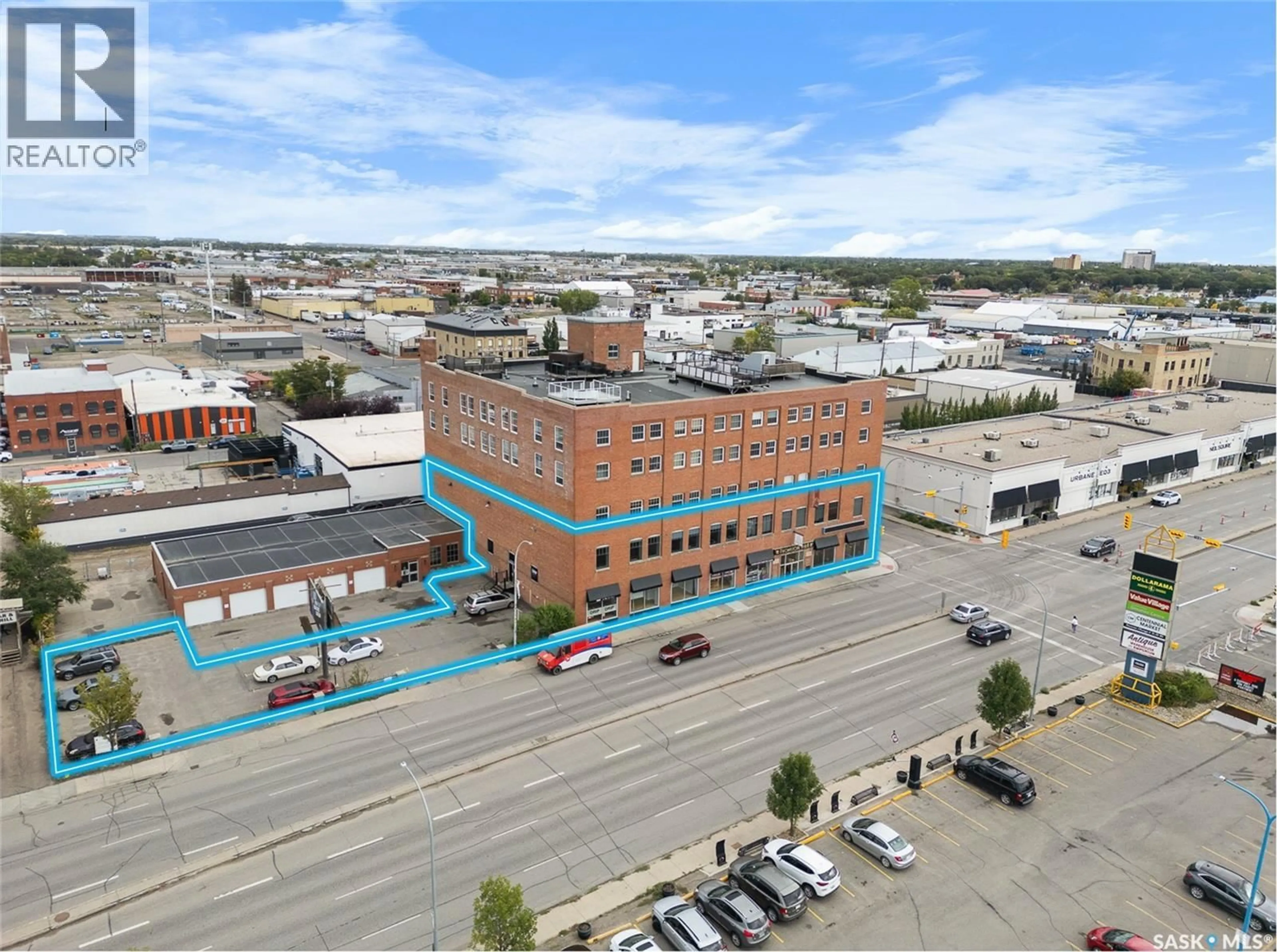 A pic from outside/outdoor area/front of a property/back of a property/a pic from drone, building for 1275 BROAD STREET, Regina Saskatchewan S4R1Y6