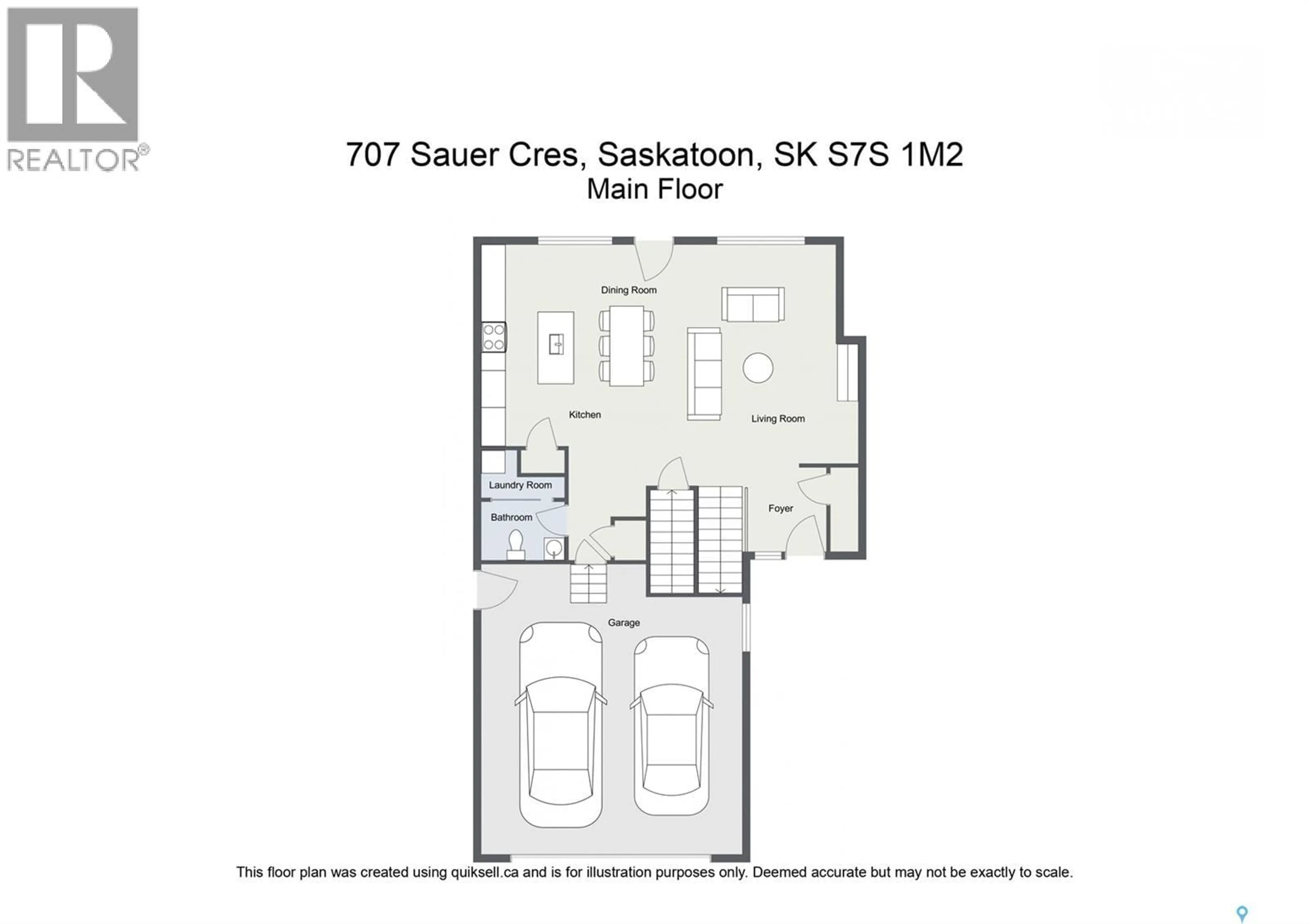 Floor plan for 707 SAUER CRESCENT, Saskatoon Saskatchewan S7W0J8