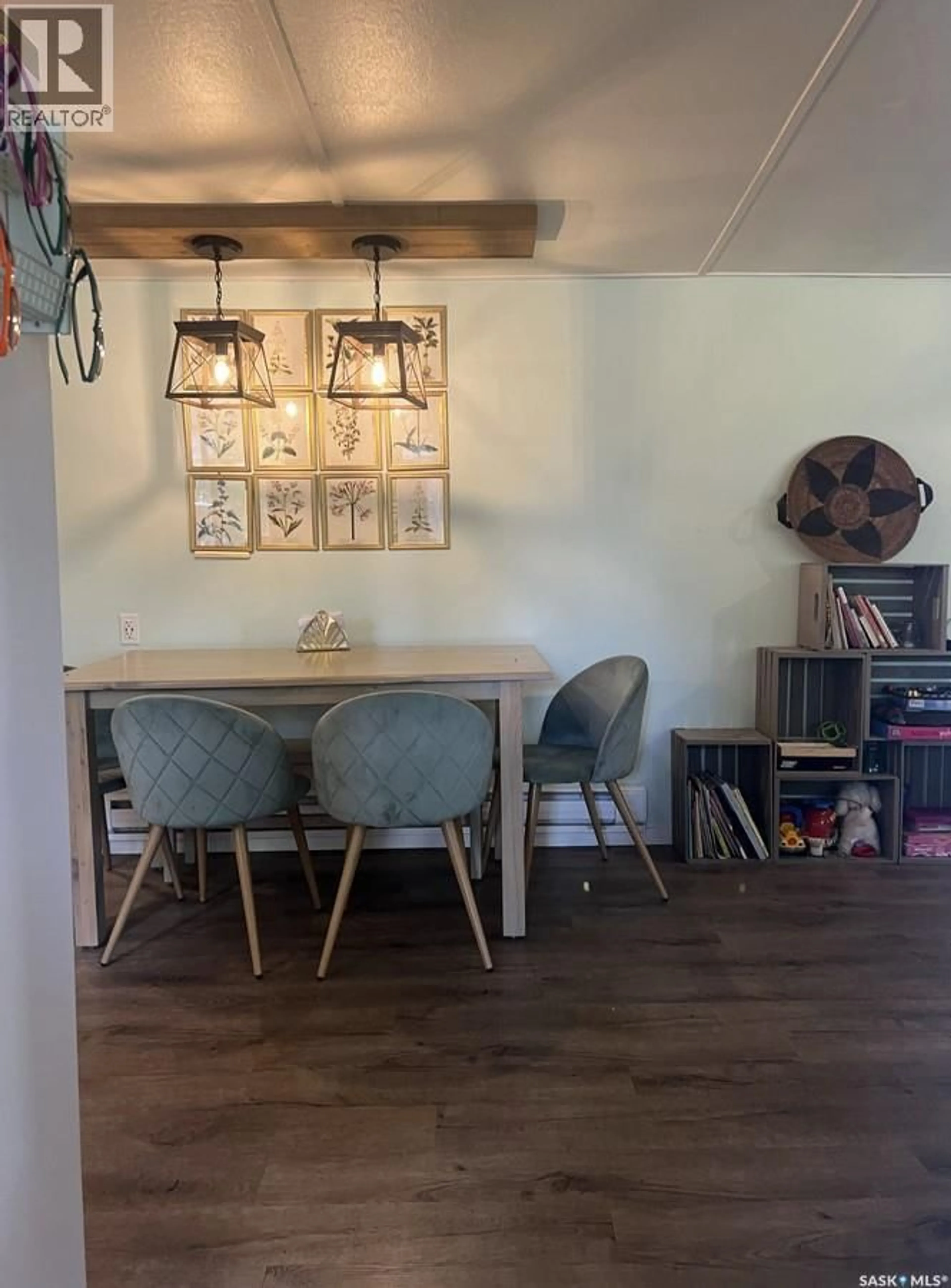 Dining room, wood/laminate floor for 341 MARINER AVENUE, Aquadeo Saskatchewan S0M0L0