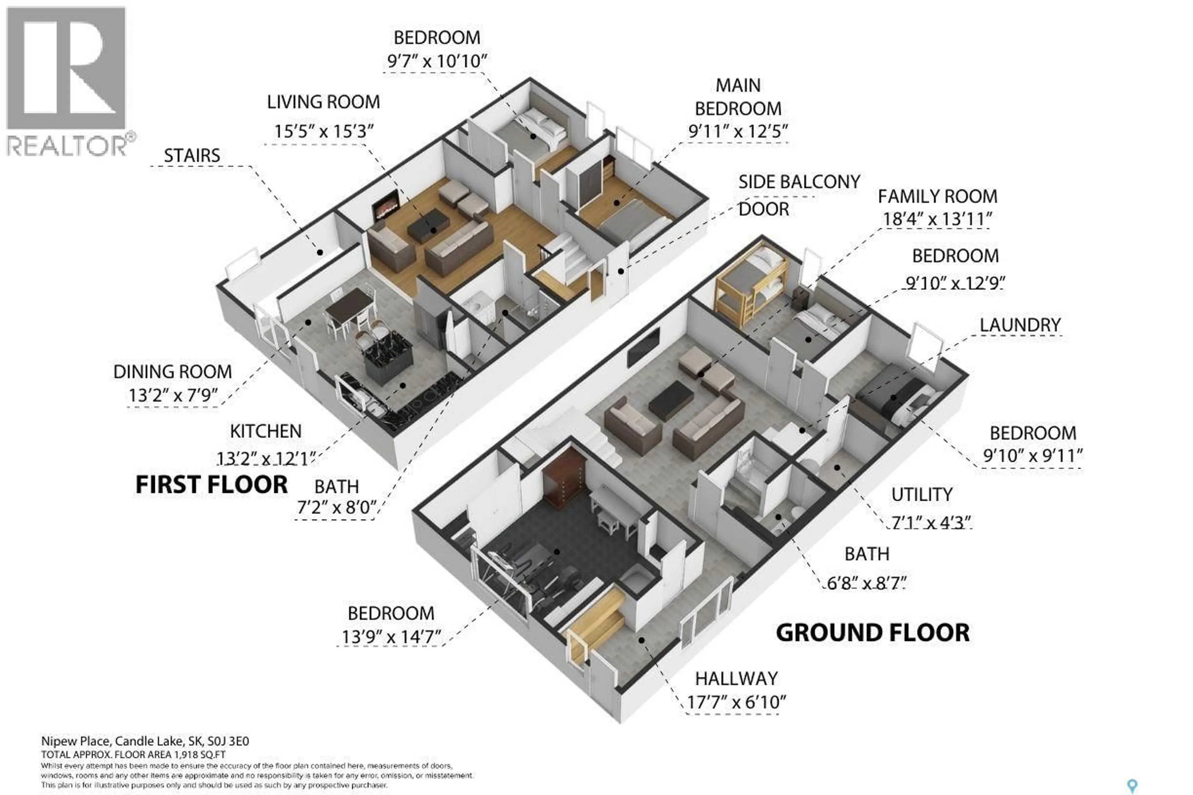 Floor plan for 16 NIPEW PLACE, Candle Lake Saskatchewan S0J3E0