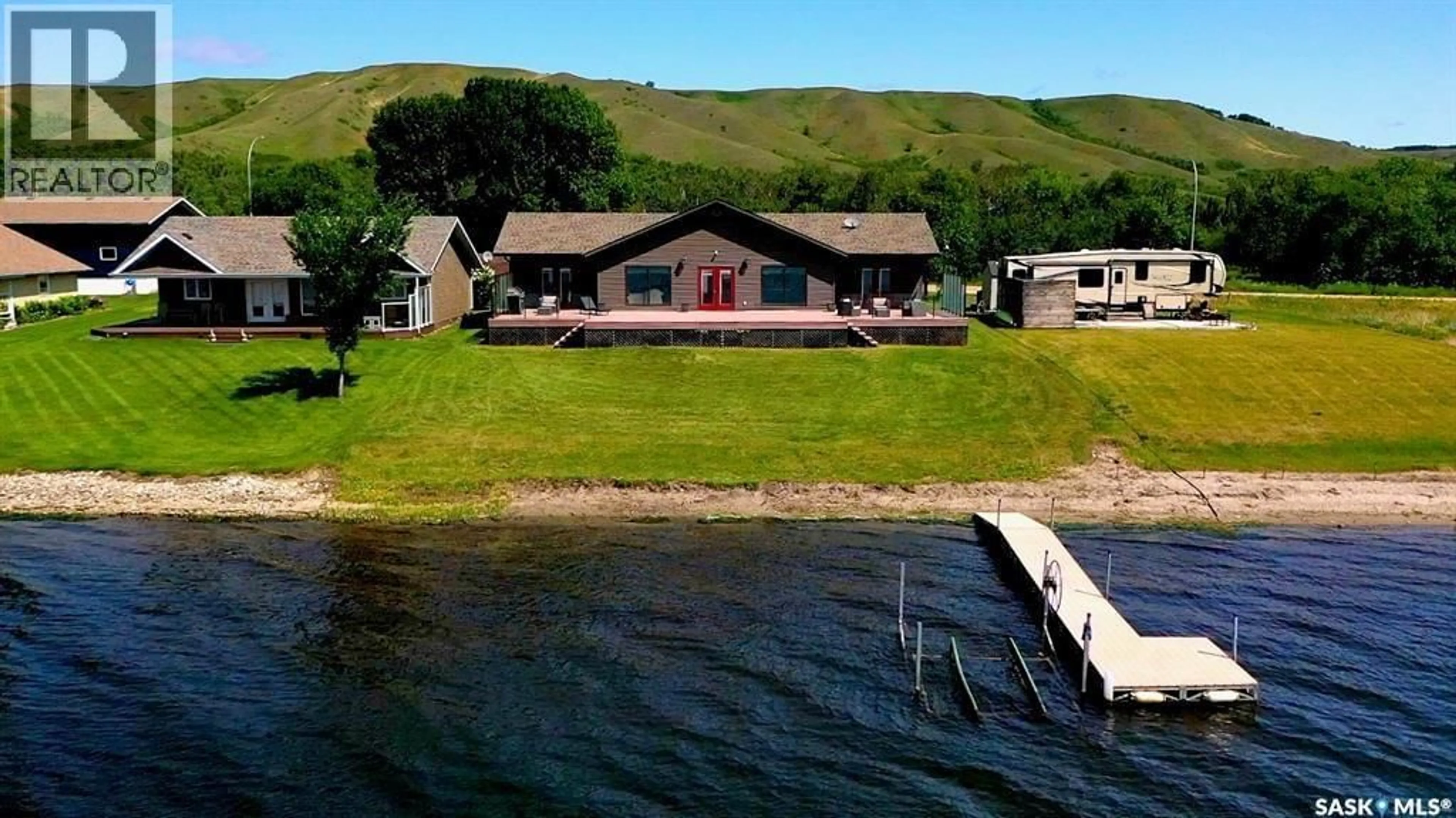 A pic from outside/outdoor area/front of a property/back of a property/a pic from drone, water/lake/river/ocean view for 247 MOOSE ROAD, Crooked Lake Saskatchewan S0G2B0