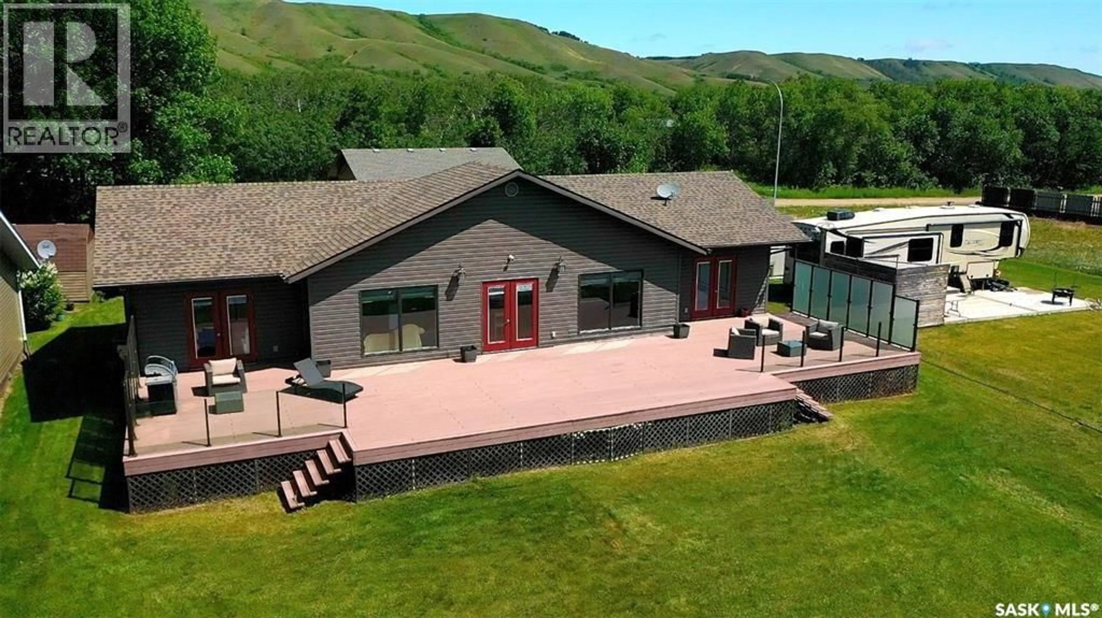 A pic from outside/outdoor area/front of a property/back of a property/a pic from drone, mountain view for 247 MOOSE ROAD, Crooked Lake Saskatchewan S0G2B0
