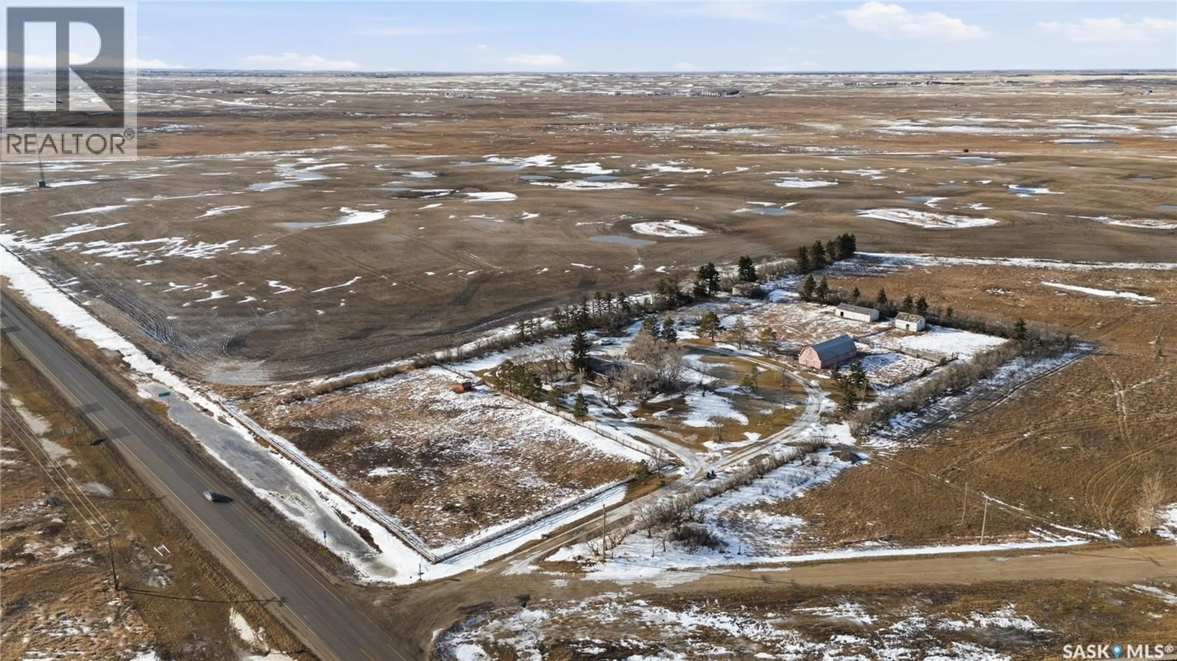 A pic from outside/outdoor area/front of a property/back of a property/a pic from drone, street for CHAMBERLAIN ACREAGE, Chamberlain Saskatchewan S0G0R0