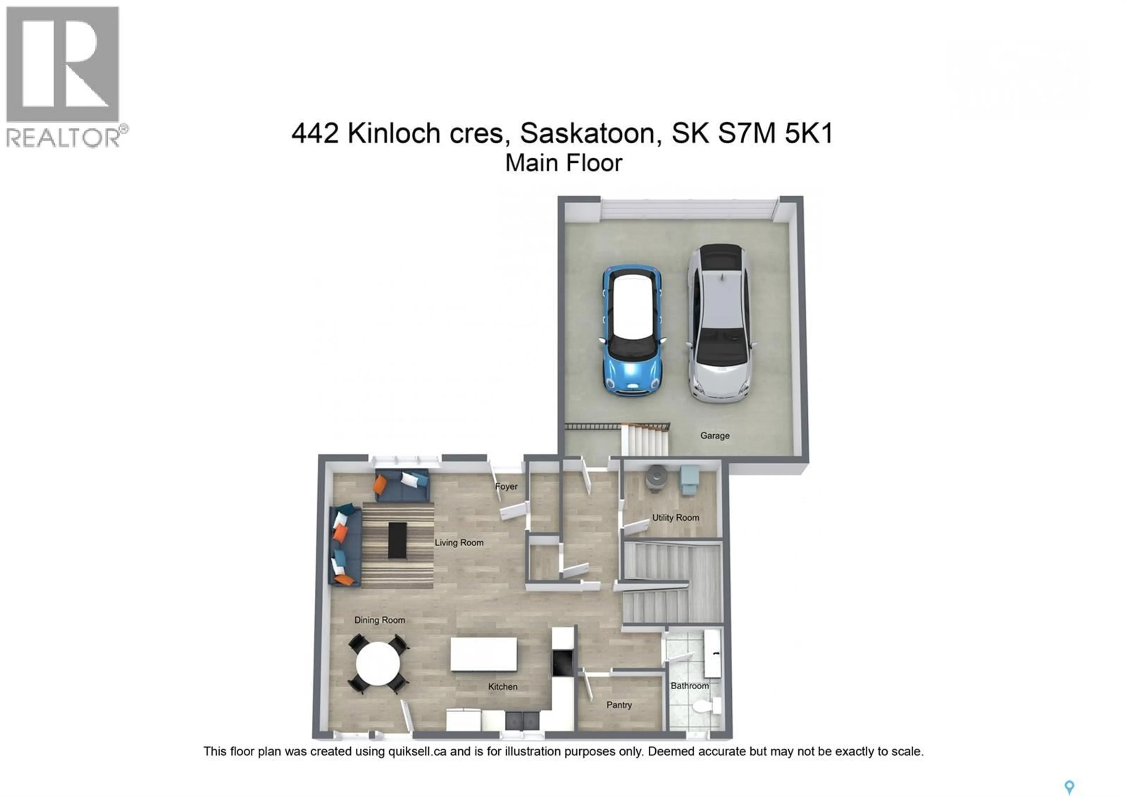 Floor plan for 442 KINLOCH CRESCENT, Saskatoon Saskatchewan S7M5K1