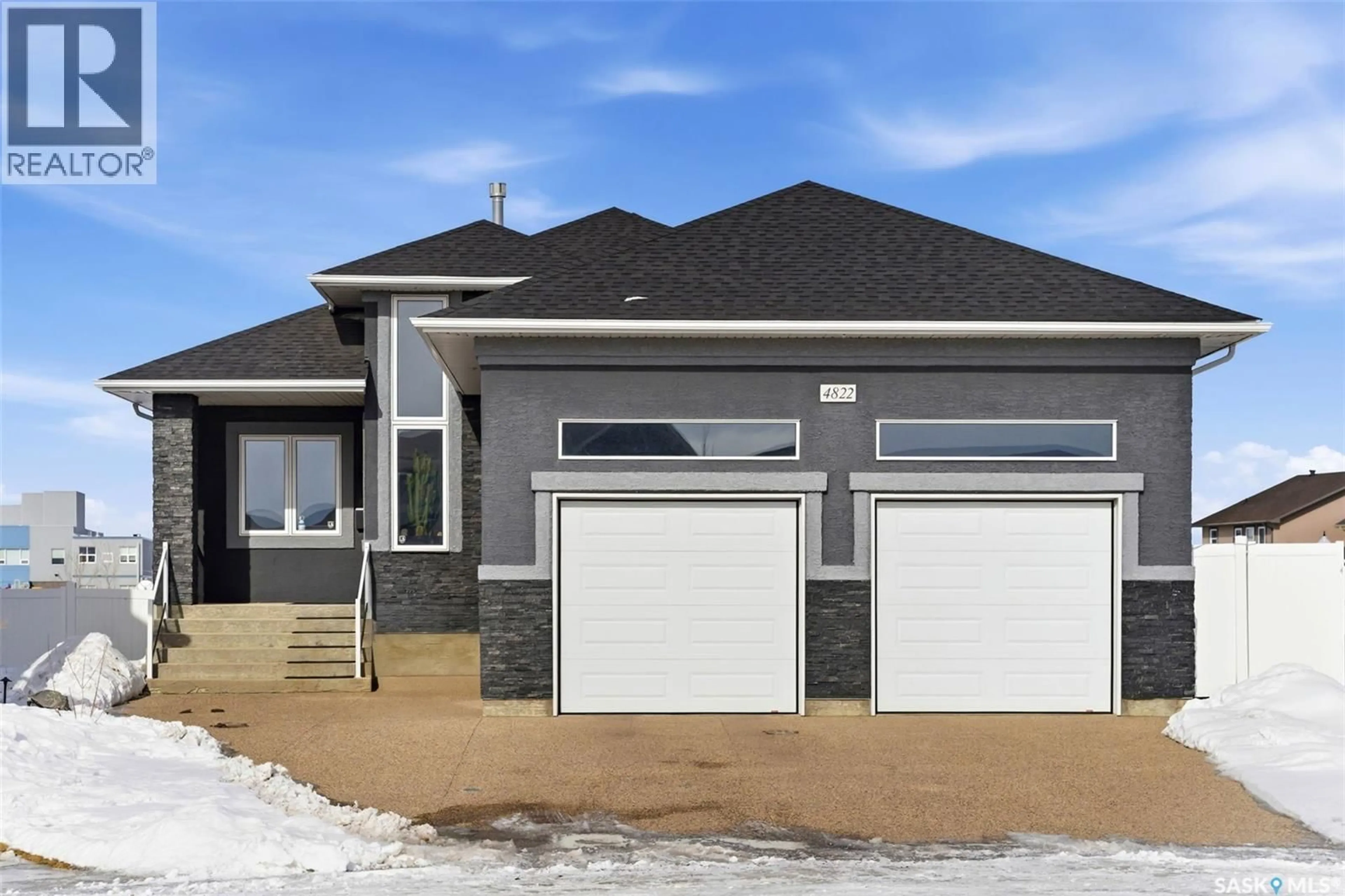 Home with vinyl exterior material, street for 4822 GREEN VIEW CRESCENT, Regina Saskatchewan S4V3P2
