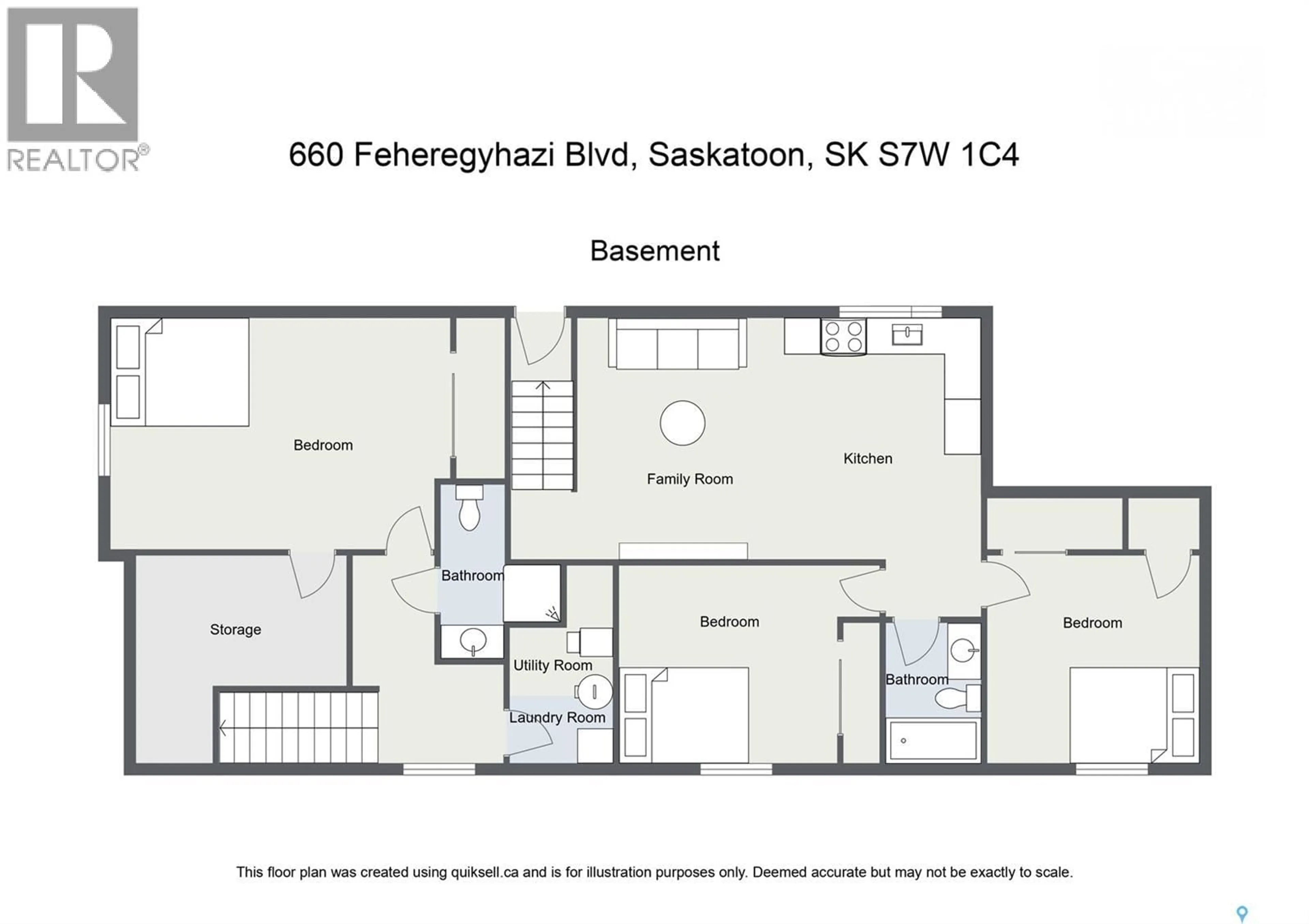 Floor plan for 660 FEHEREGYHAZI BOULEVARD, Saskatoon Saskatchewan S7W1C4