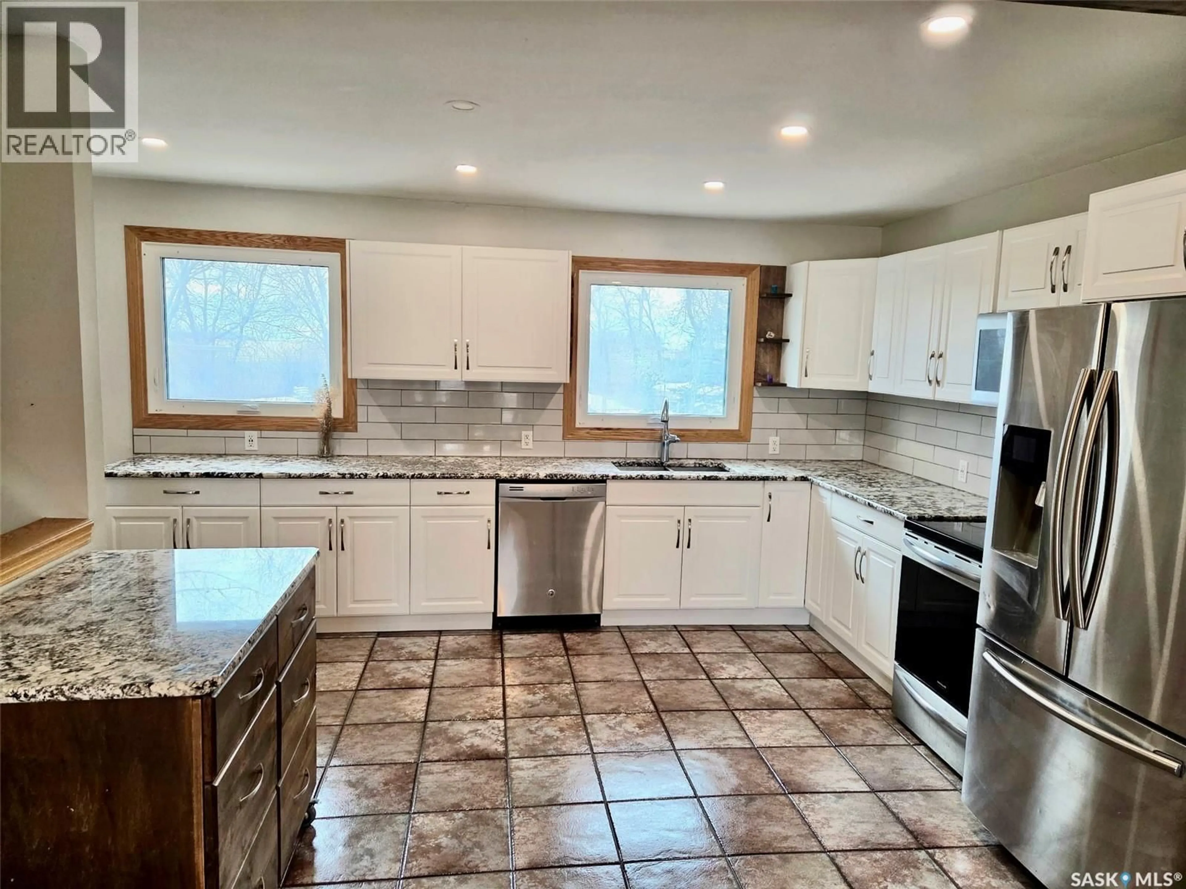 Open concept kitchen, ceramic/tile floor for 18 KRONAU STREET, Lajord Rm No. 128 Saskatchewan S0G2T0