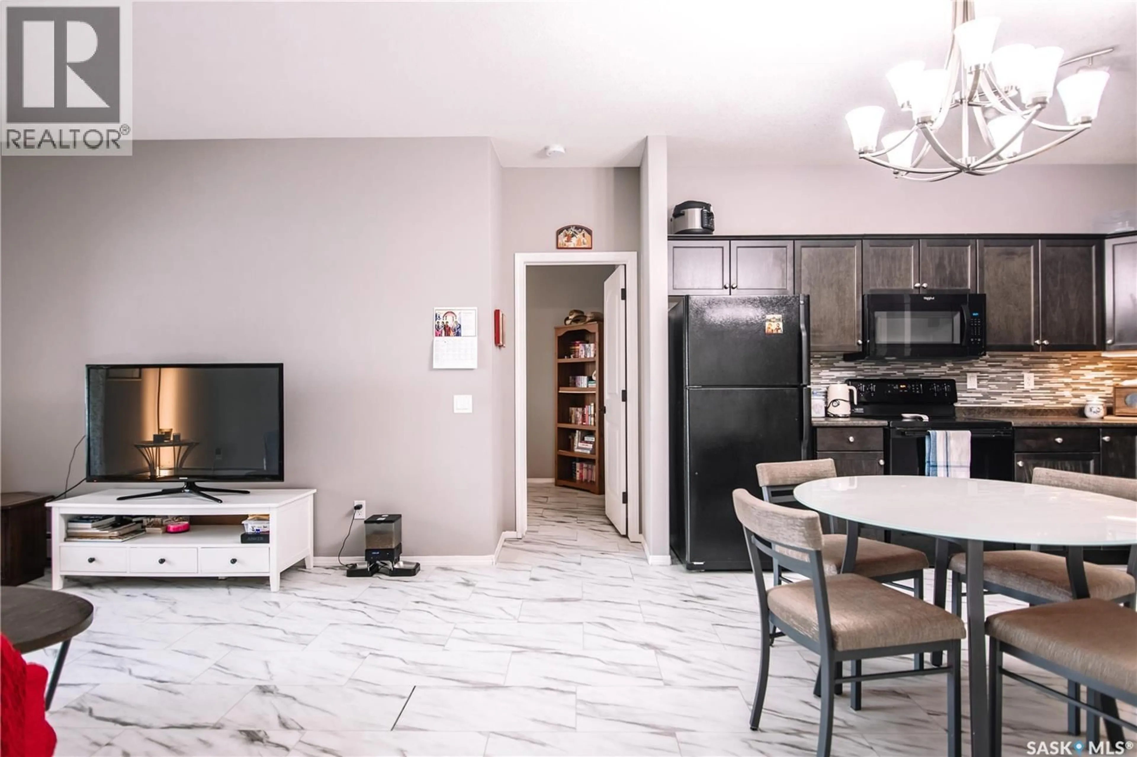 Open concept kitchen, ceramic/tile floor for N - 110W 1300 STOCKTON STREET, Regina Saskatchewan S4X0G2