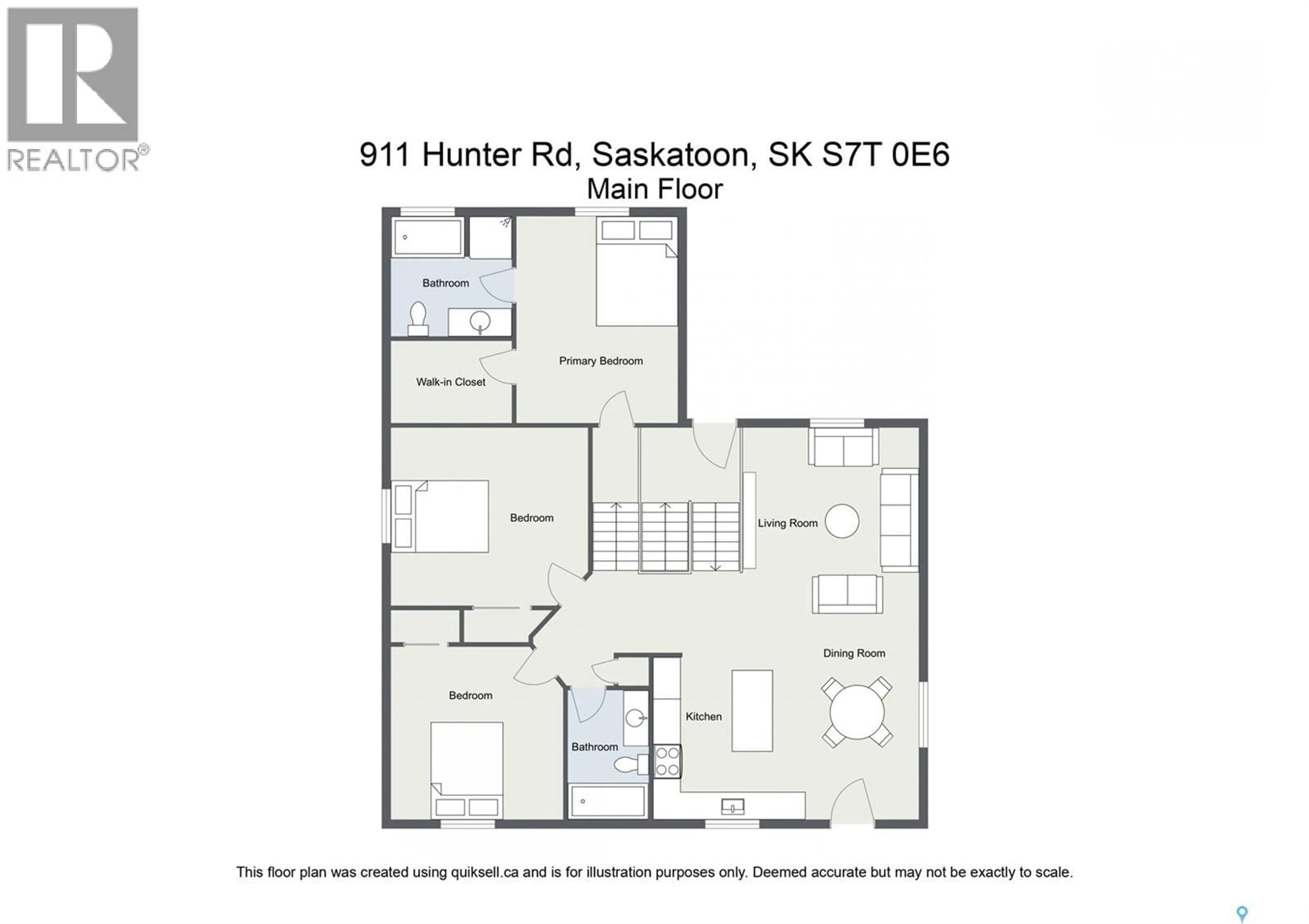 Floor plan for 911 HUNTER ROAD, Saskatoon Saskatchewan S7T0P8