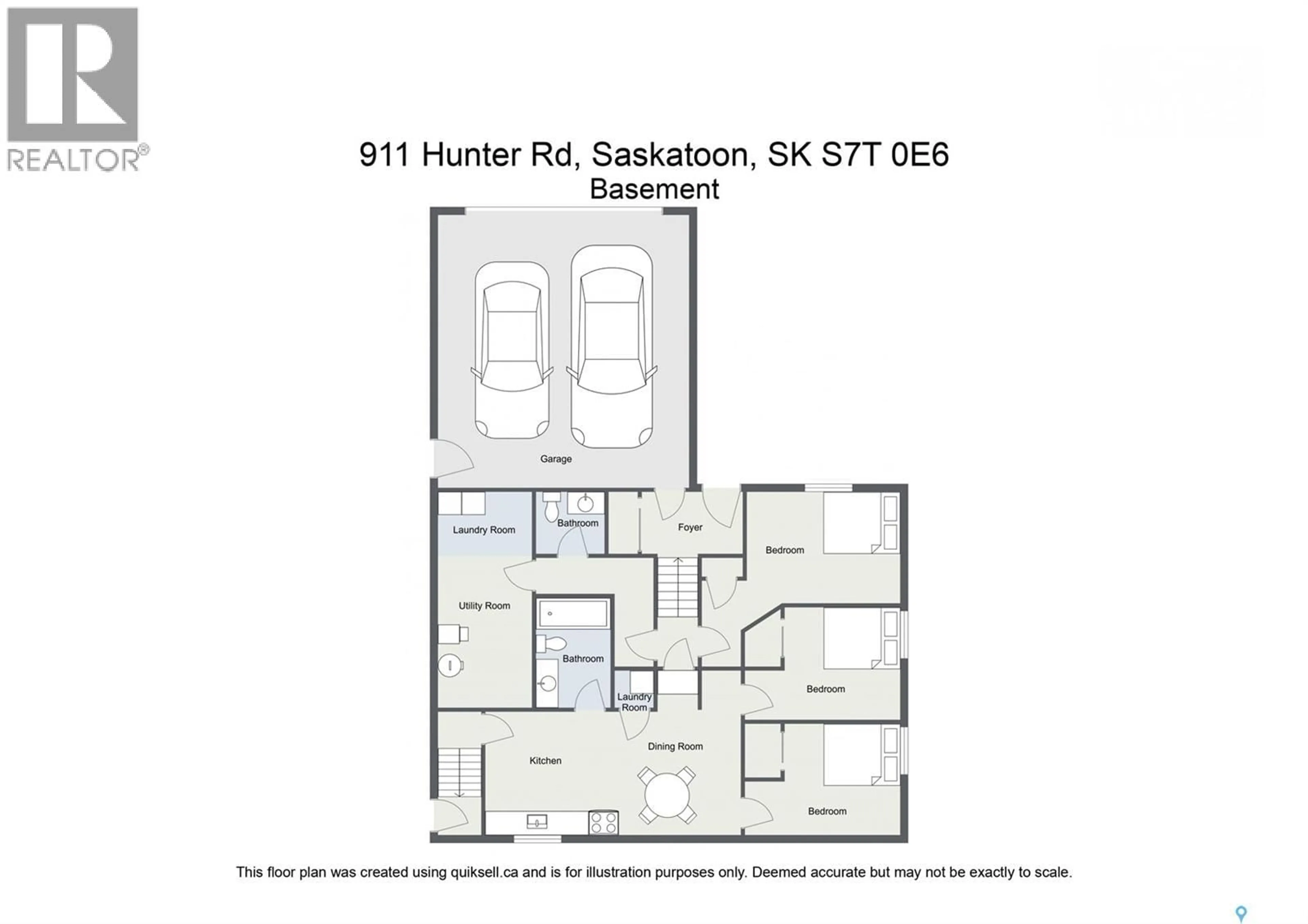 Floor plan for 911 HUNTER ROAD, Saskatoon Saskatchewan S7T0P8