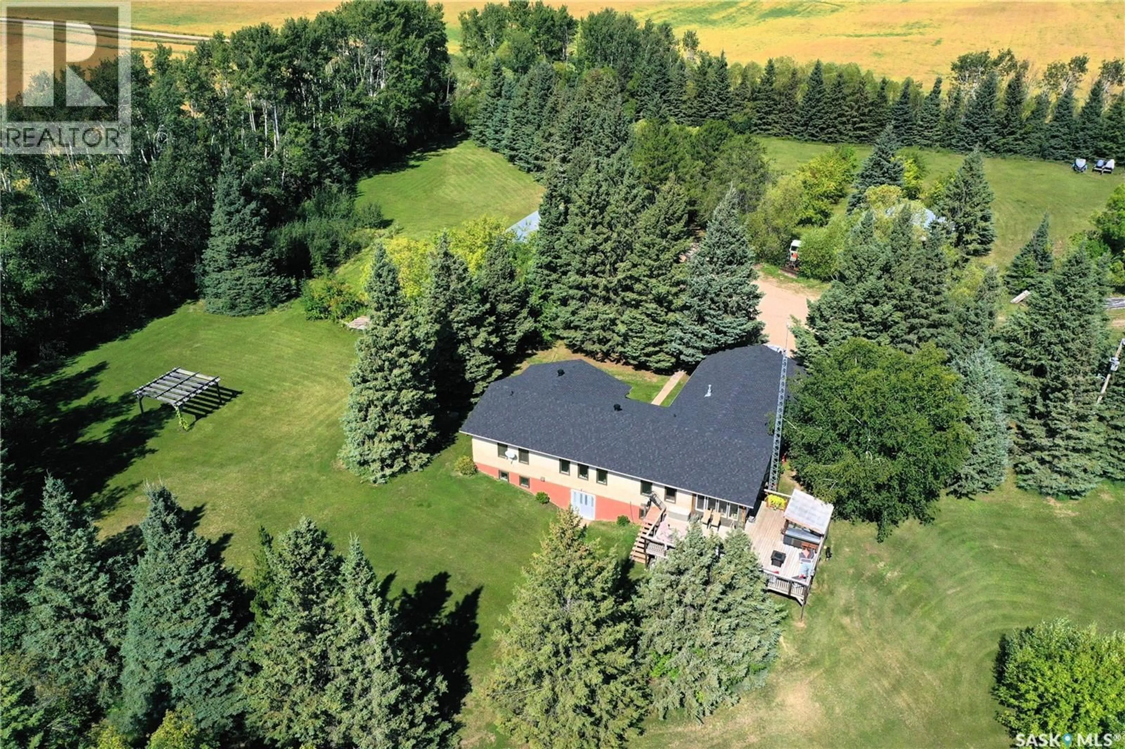 A pic from outside/outdoor area/front of a property/back of a property/a pic from drone, unknown for 13.25 VAN DORPE ACREAGE, Torch River Rm No. 488 Saskatchewan S0E1E0