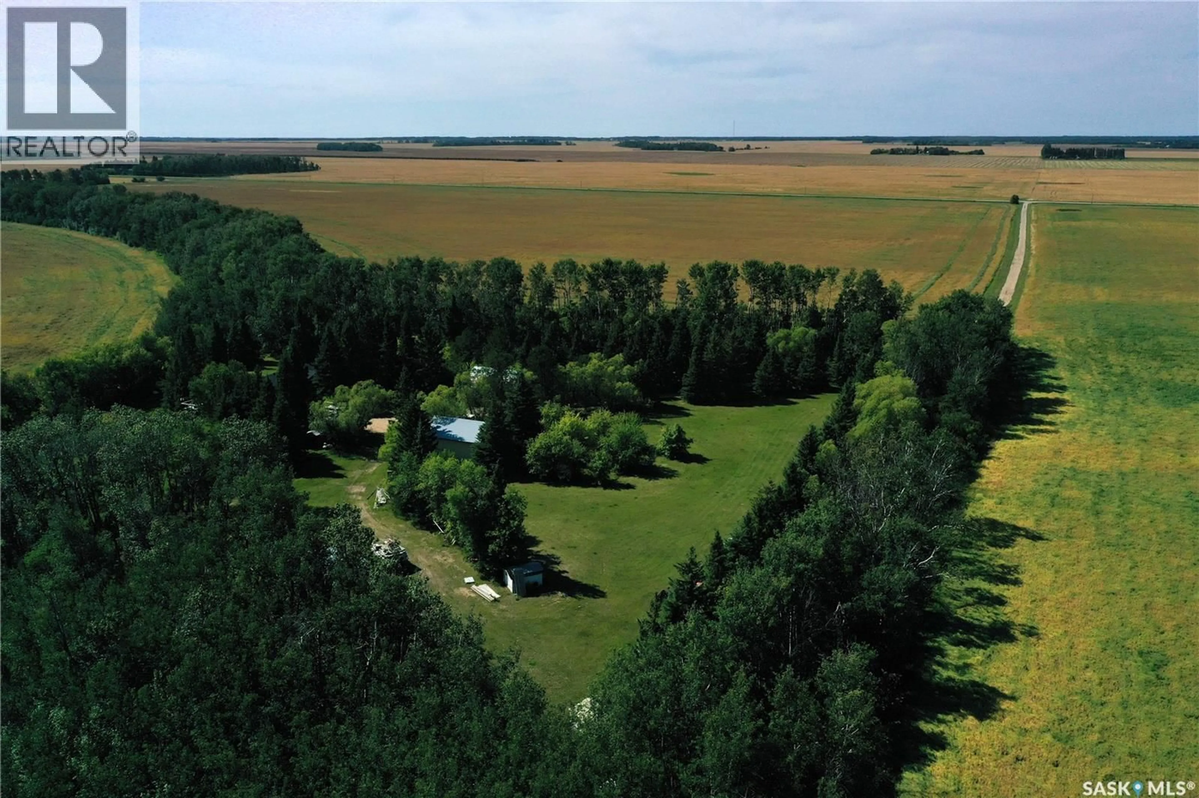 A pic from outside/outdoor area/front of a property/back of a property/a pic from drone, forest/trees view for 13.25 VAN DORPE ACREAGE, Torch River Rm No. 488 Saskatchewan S0E1E0