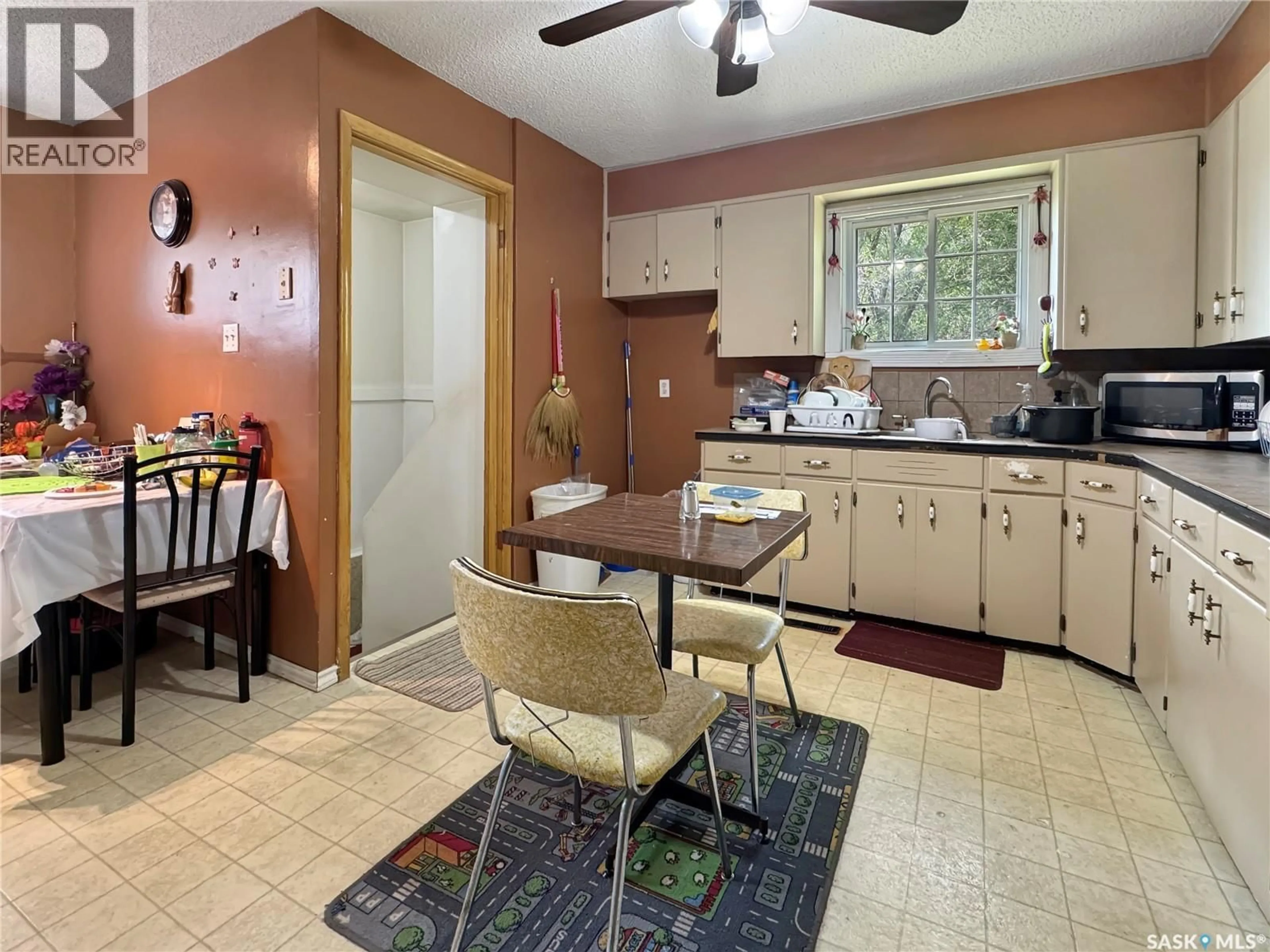 Open concept kitchen, ceramic/tile floor for 1571 105TH STREET, North Battleford Saskatchewan S9A1T5