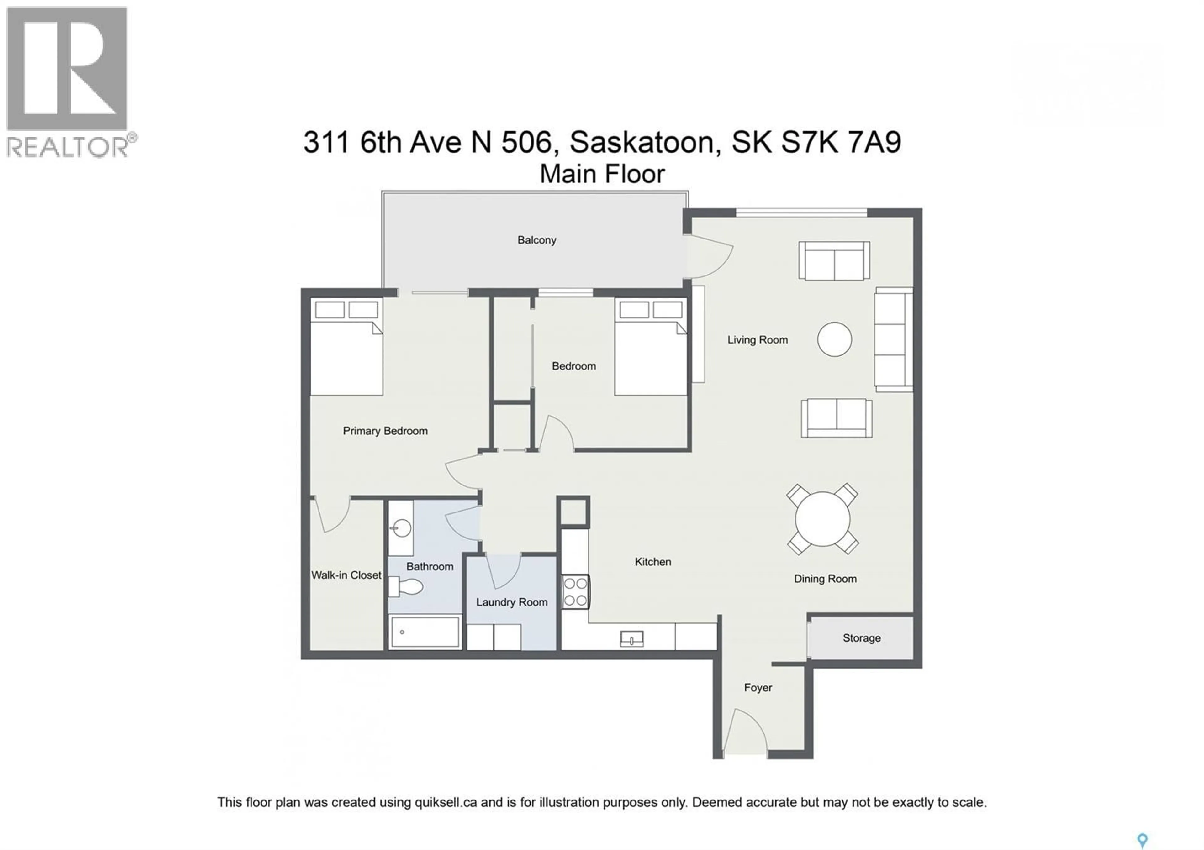 Floor plan for N - 506 311 6TH AVENUE, Saskatoon Saskatchewan S7K7A9
