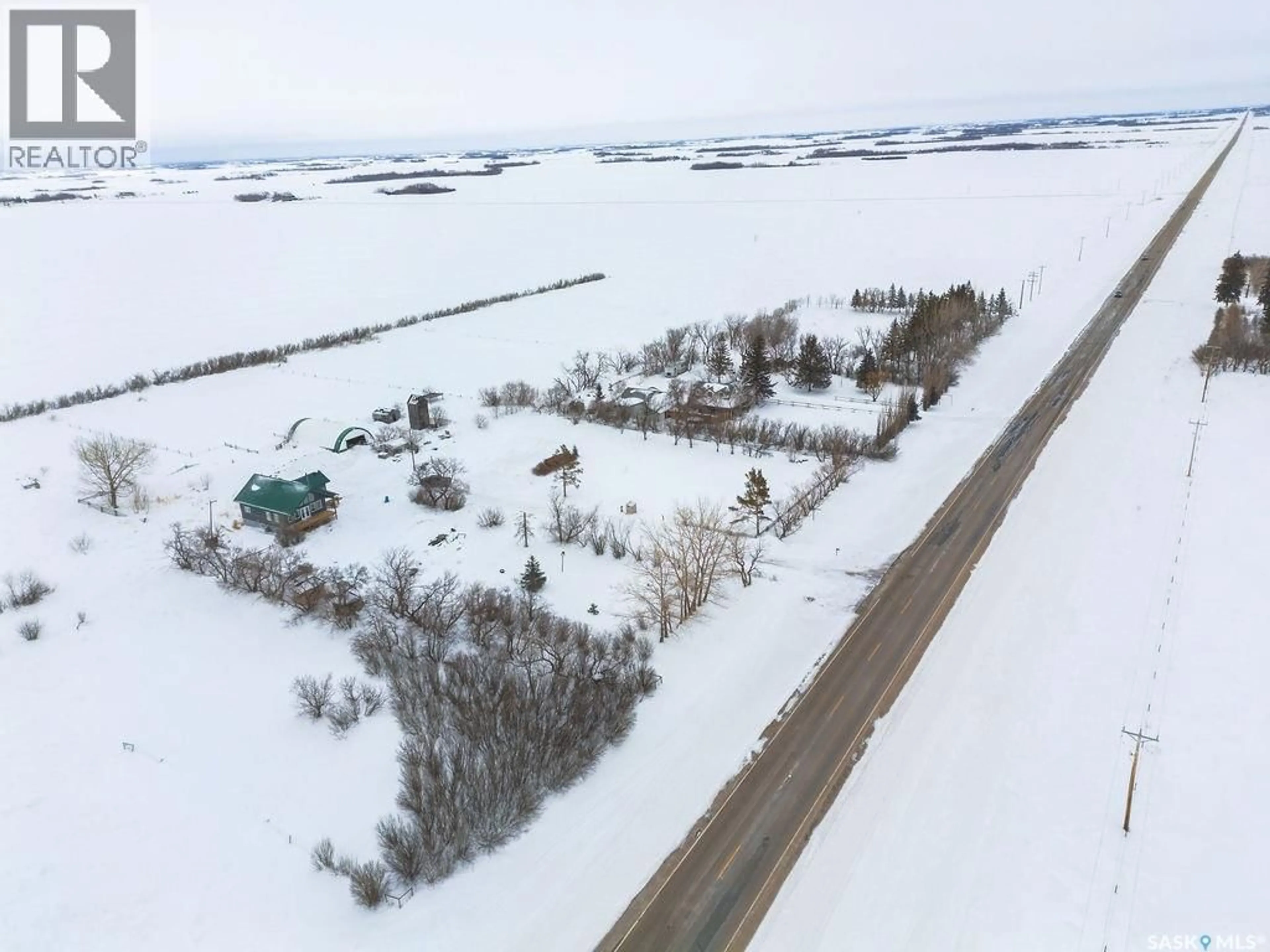 A pic from outside/outdoor area/front of a property/back of a property/a pic from drone, street for 312 ACREAGE, Rosthern Rm No. 403 Saskatchewan S0K4O3