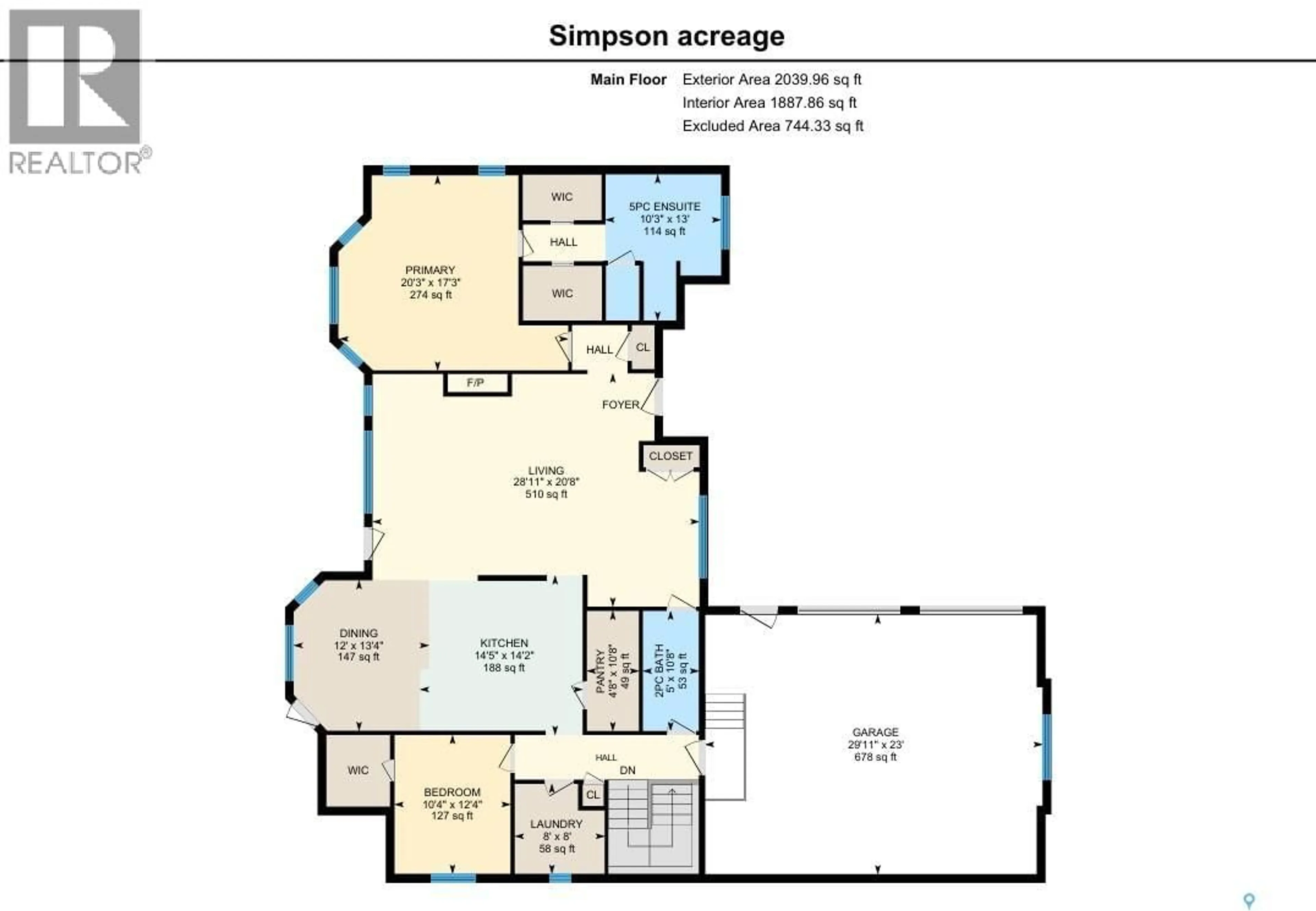 Floor plan for SIMPSON ACREAGE, Coulee Rm No. 136 Saskatchewan S9H3X7