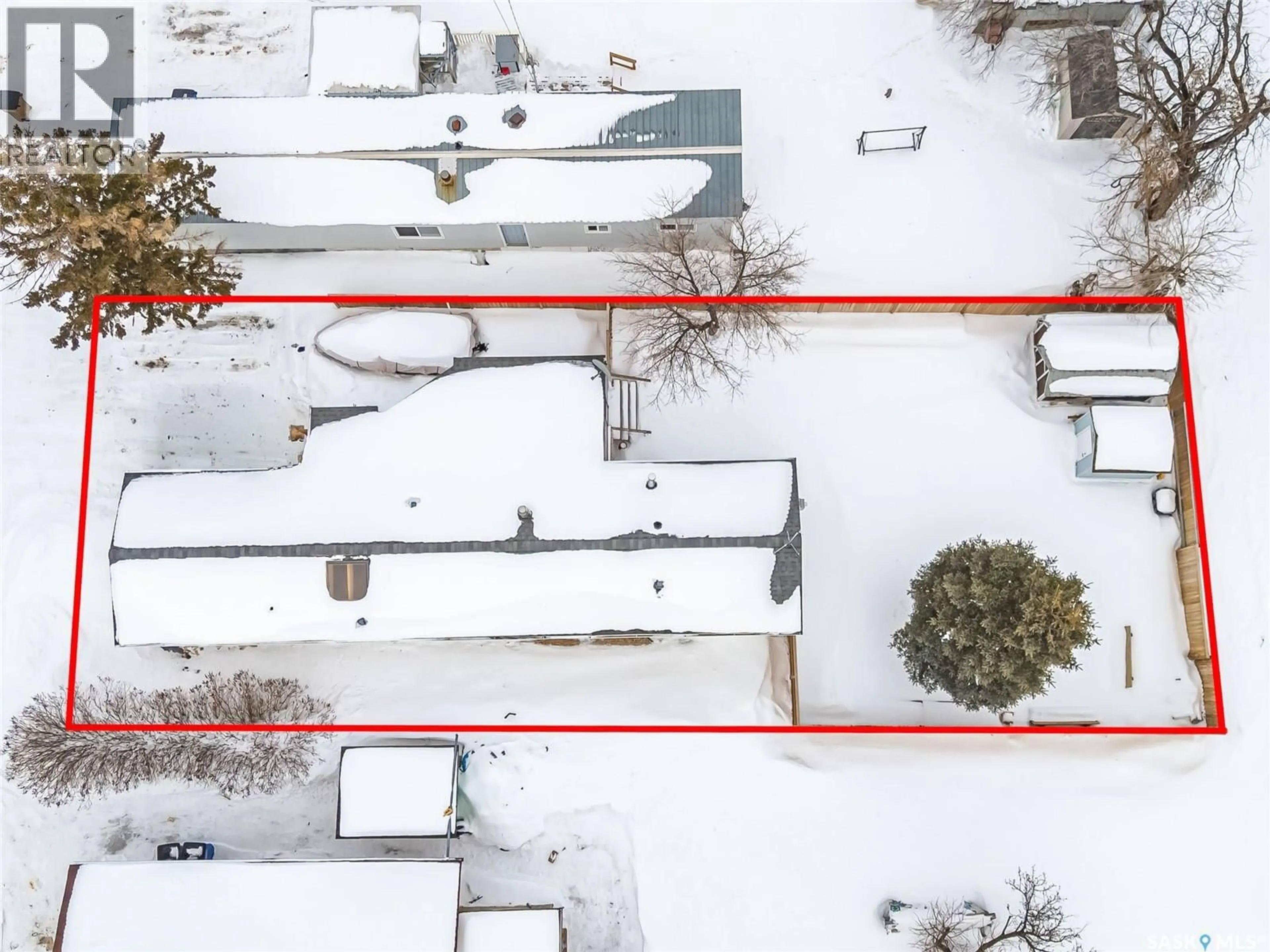 A pic from outside/outdoor area/front of a property/back of a property/a pic from drone, street for 103 3RD STREET, Alvena Saskatchewan S0K0E0