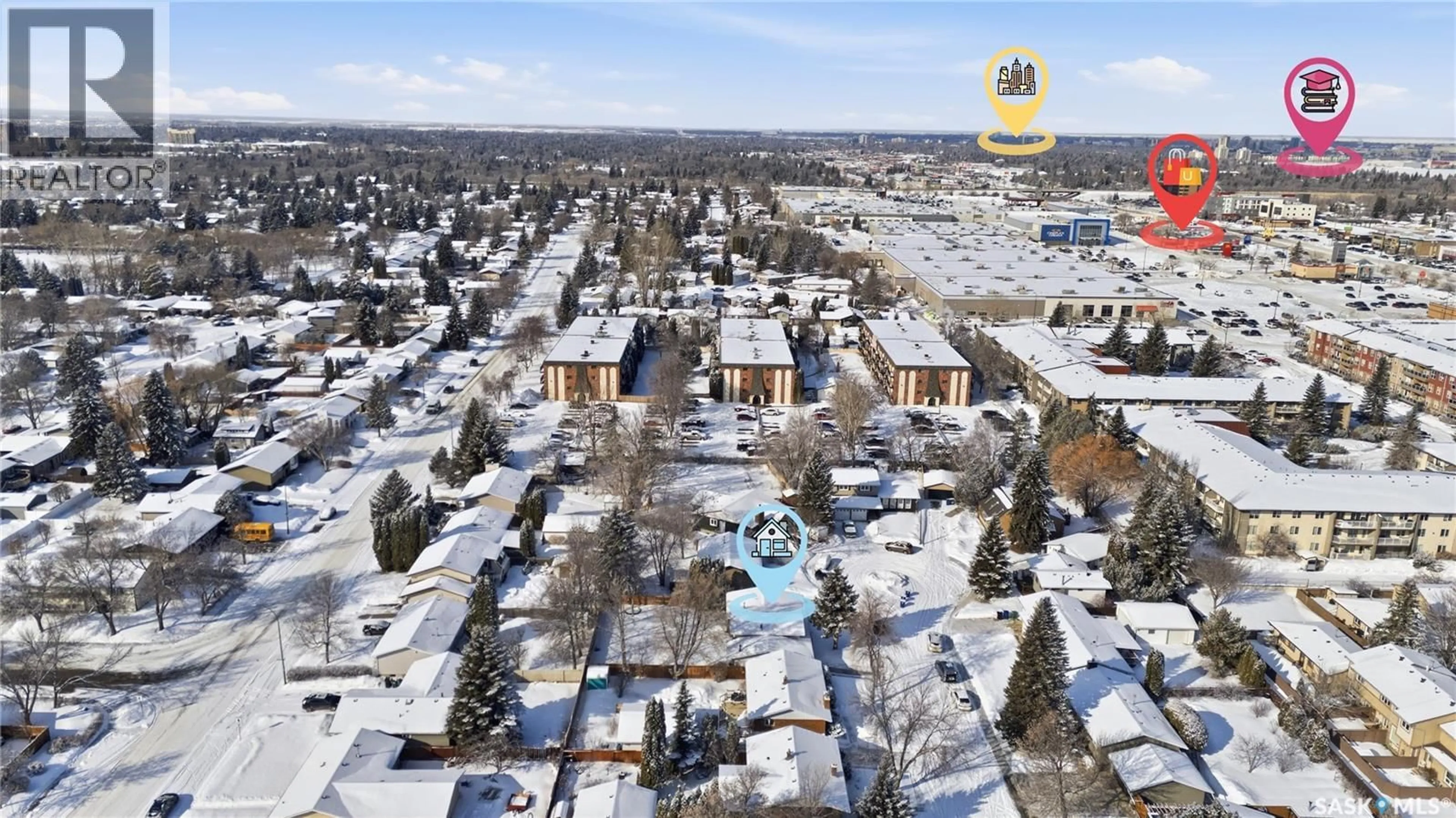 A pic from outside/outdoor area/front of a property/back of a property/a pic from drone, street for 110 MEGLUND PLACE, Saskatoon Saskatchewan S7H4Z7