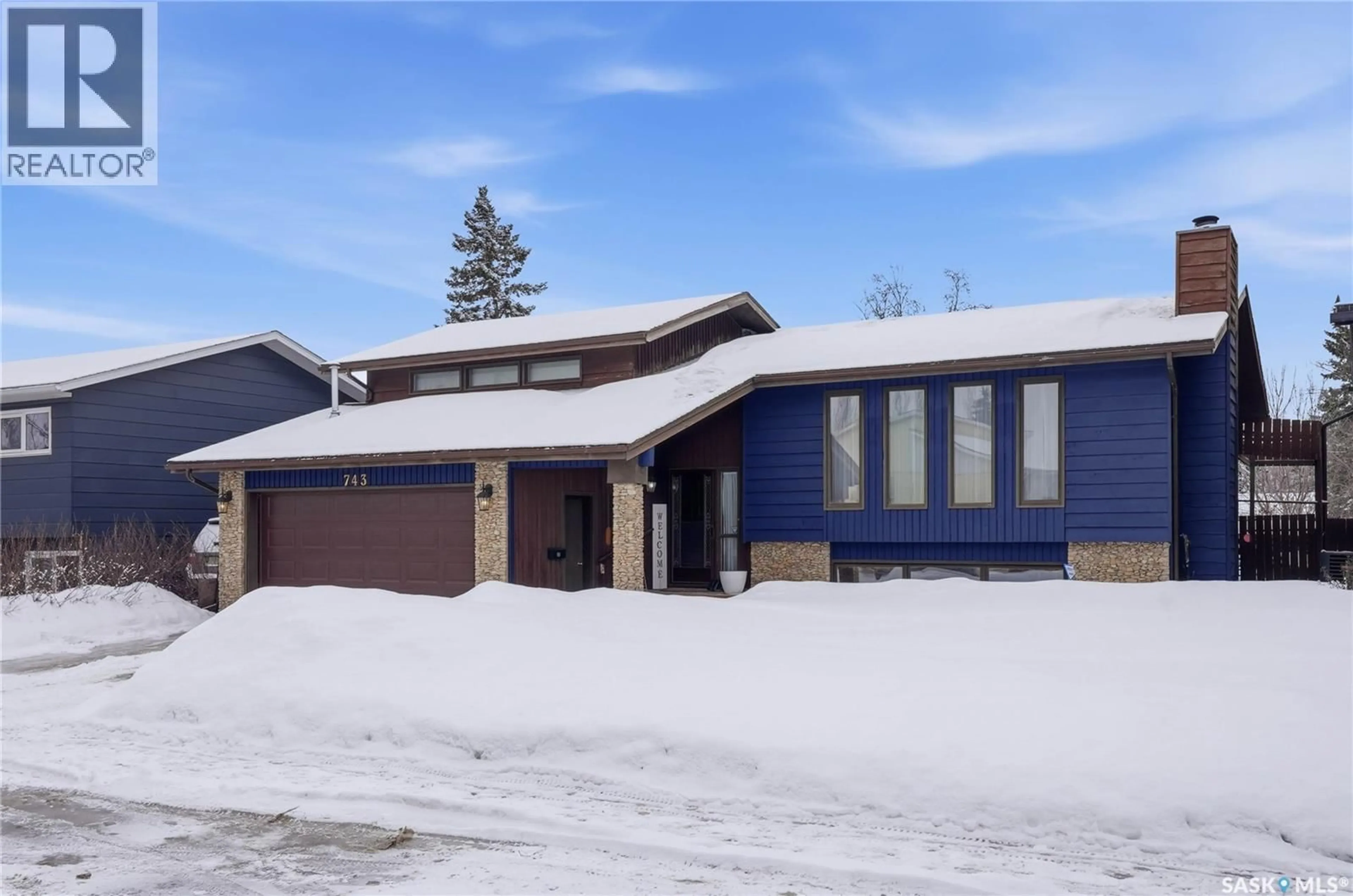 Home with brick exterior material, street for 743 COPPERMINE CRESCENT, Saskatoon Saskatchewan S7K4K8