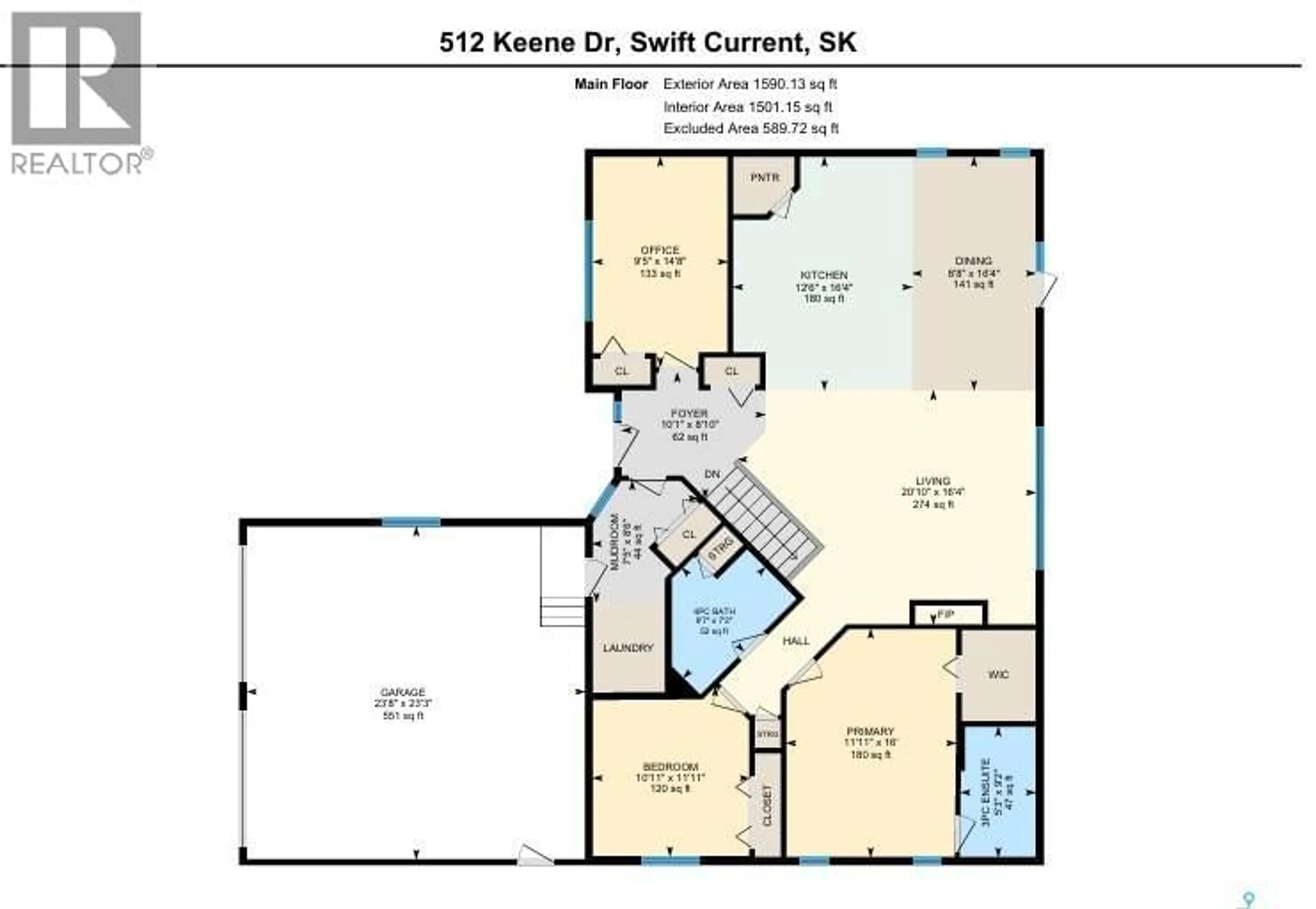 Floor plan for 512 KEENE DRIVE, Swift Current Saskatchewan S9H0B4