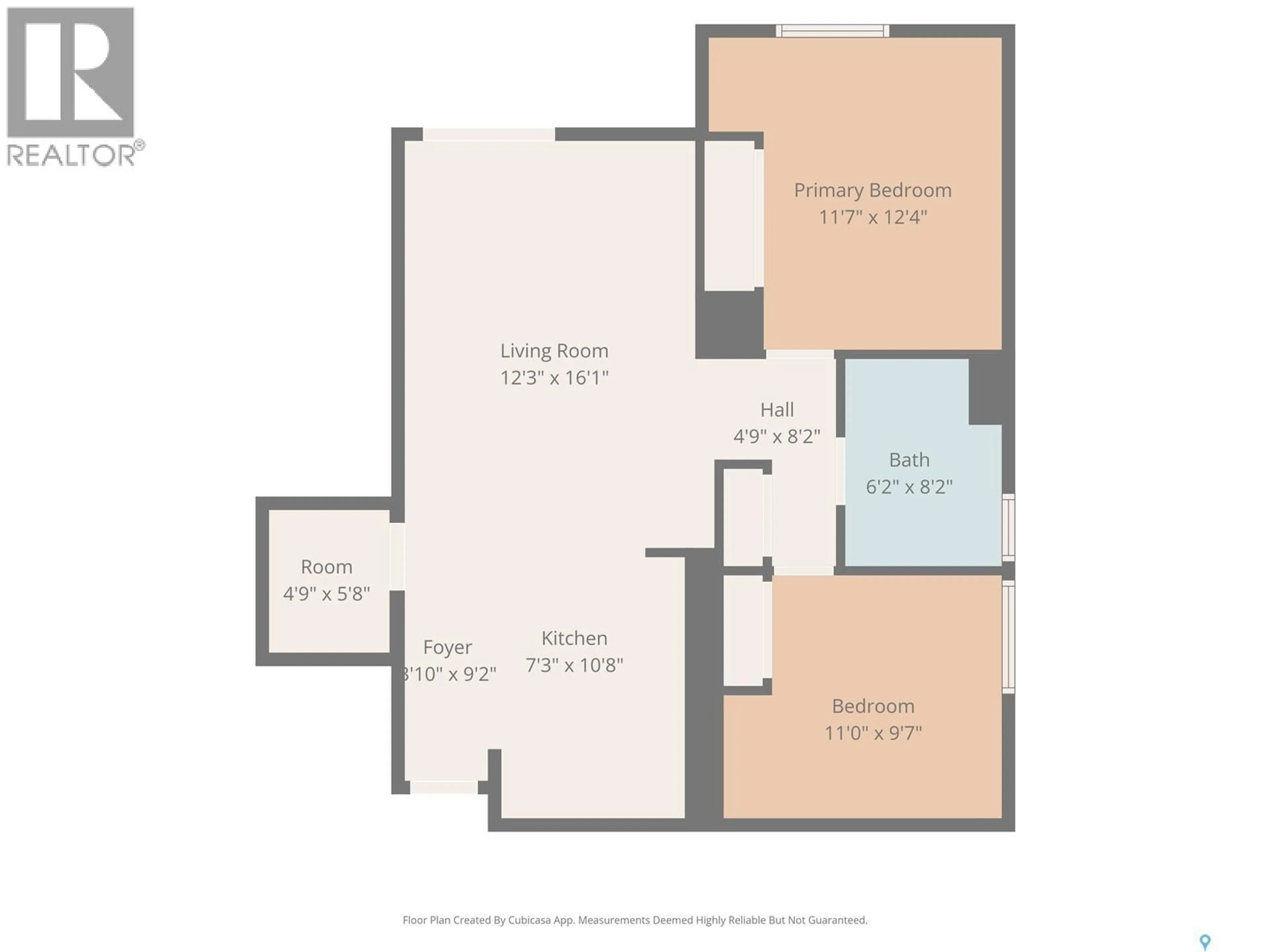 Floor plan for 203 - 431 4TH AVENUE, Saskatoon Saskatchewan S7K2M4
