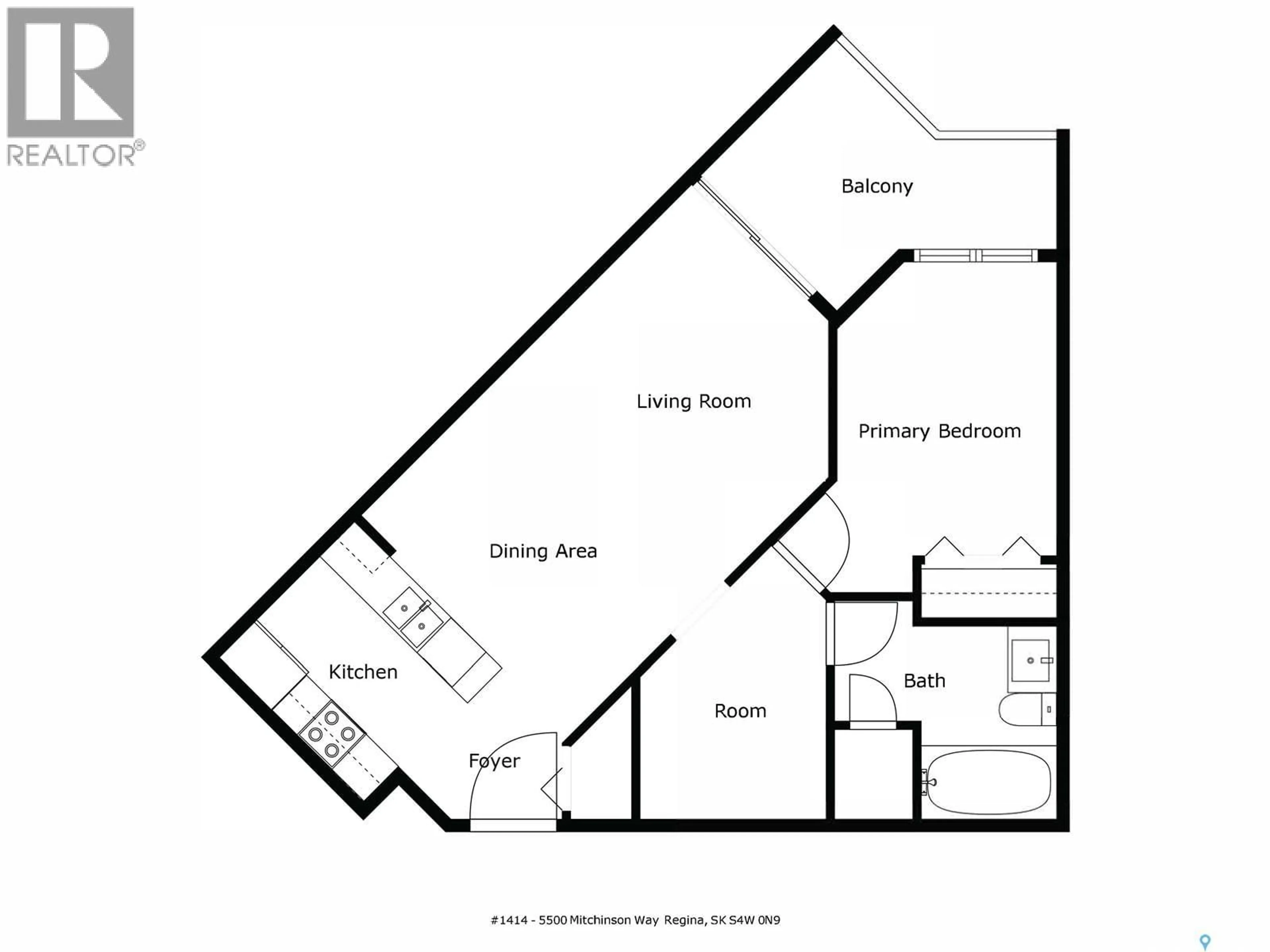 Floor plan for 5500 - 1414 MITCHINSON WAY, Regina Saskatchewan S4W0N9