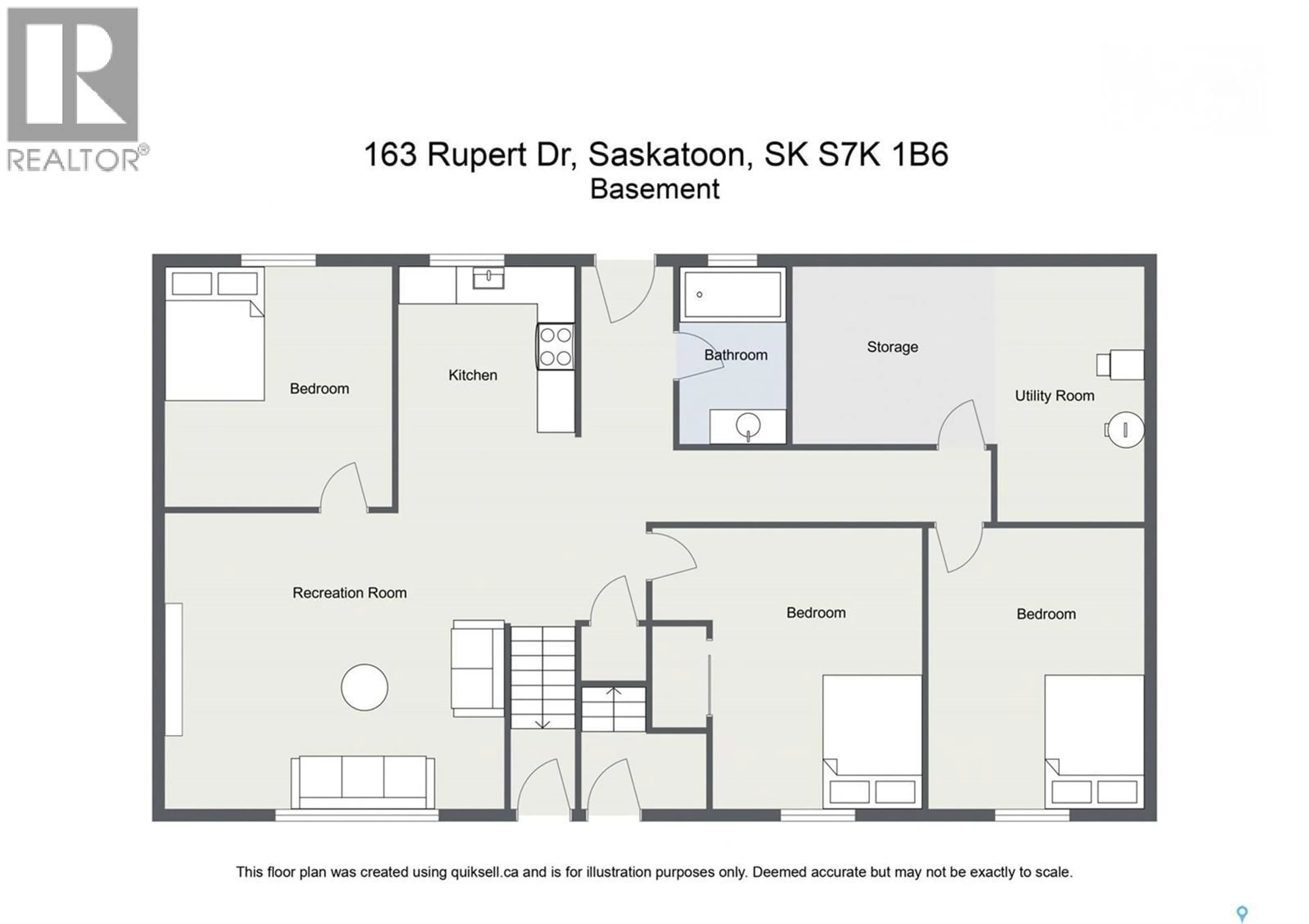Floor plan for 163 RUPERT DRIVE, Saskatoon Saskatchewan S7K1B6