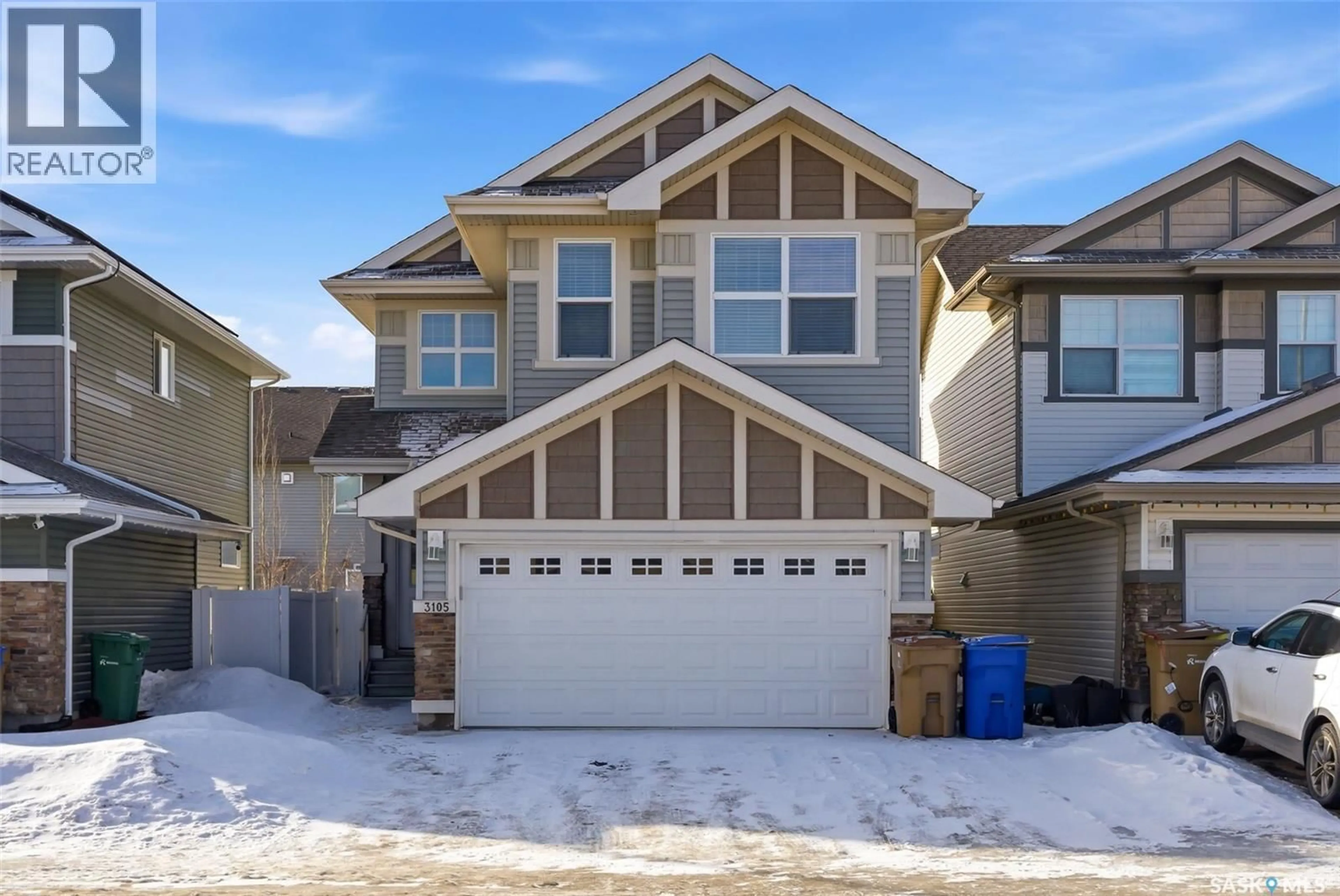 Home with vinyl exterior material, street for 3105 ELGAARD DRIVE, Regina Saskatchewan S4X0K3