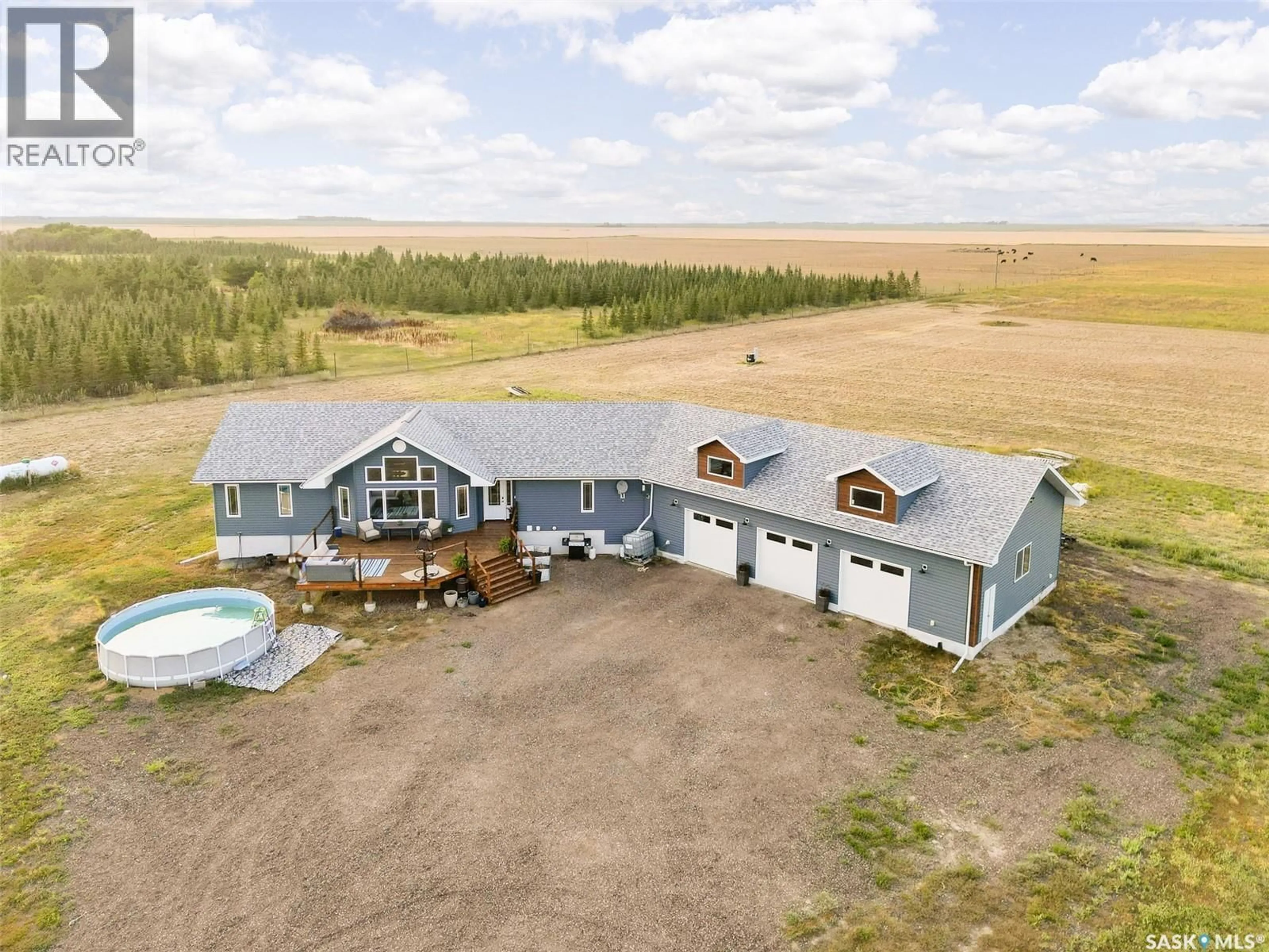 A pic from outside/outdoor area/front of a property/back of a property/a pic from drone, building for ADRIAN ACREAGE, Moose Jaw Rm No. 161 Saskatchewan S0H4C0