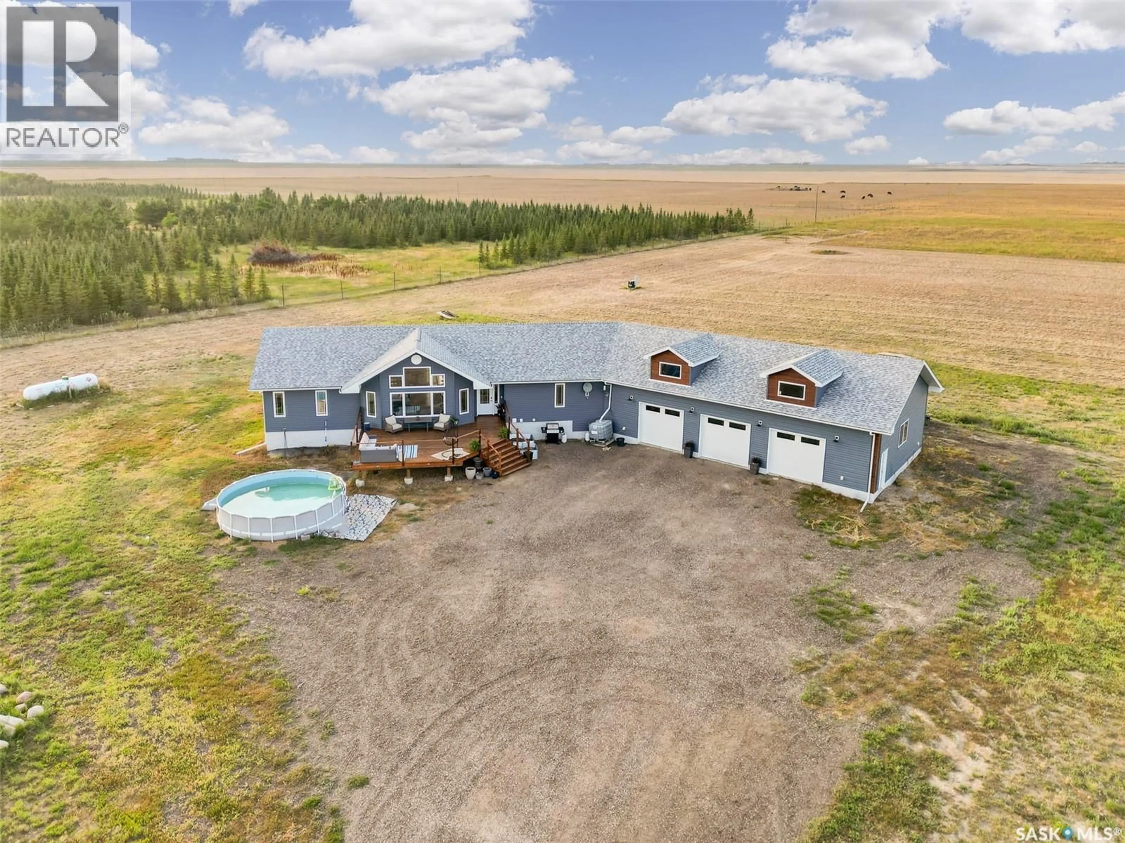 A pic from outside/outdoor area/front of a property/back of a property/a pic from drone, building for ADRIAN ACREAGE, Moose Jaw Rm No. 161 Saskatchewan S0H4C0