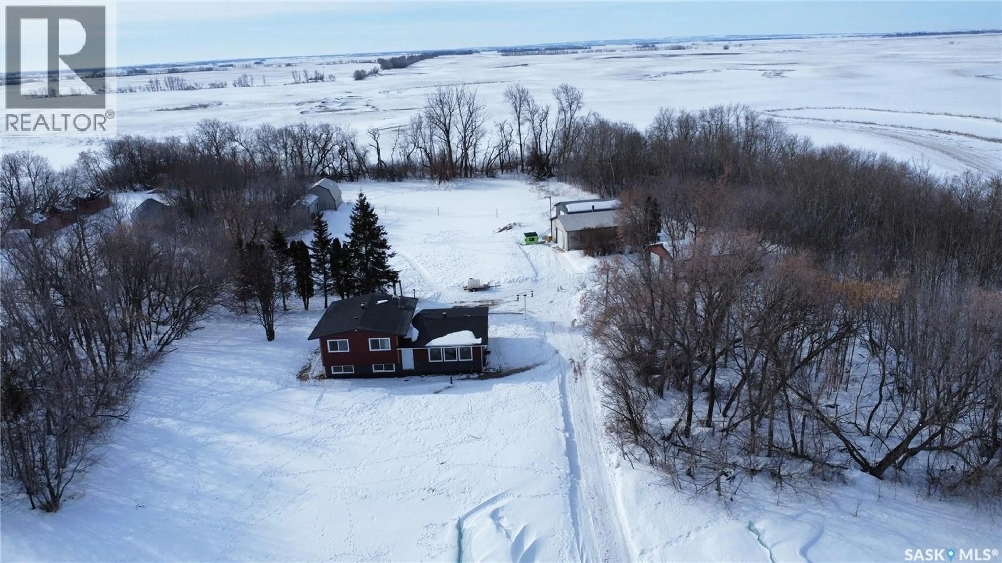 A pic from outside/outdoor area/front of a property/back of a property/a pic from drone, water/lake/river/ocean view for WELDON FERRY ACREAGE, Weldon Saskatchewan S0J3A0