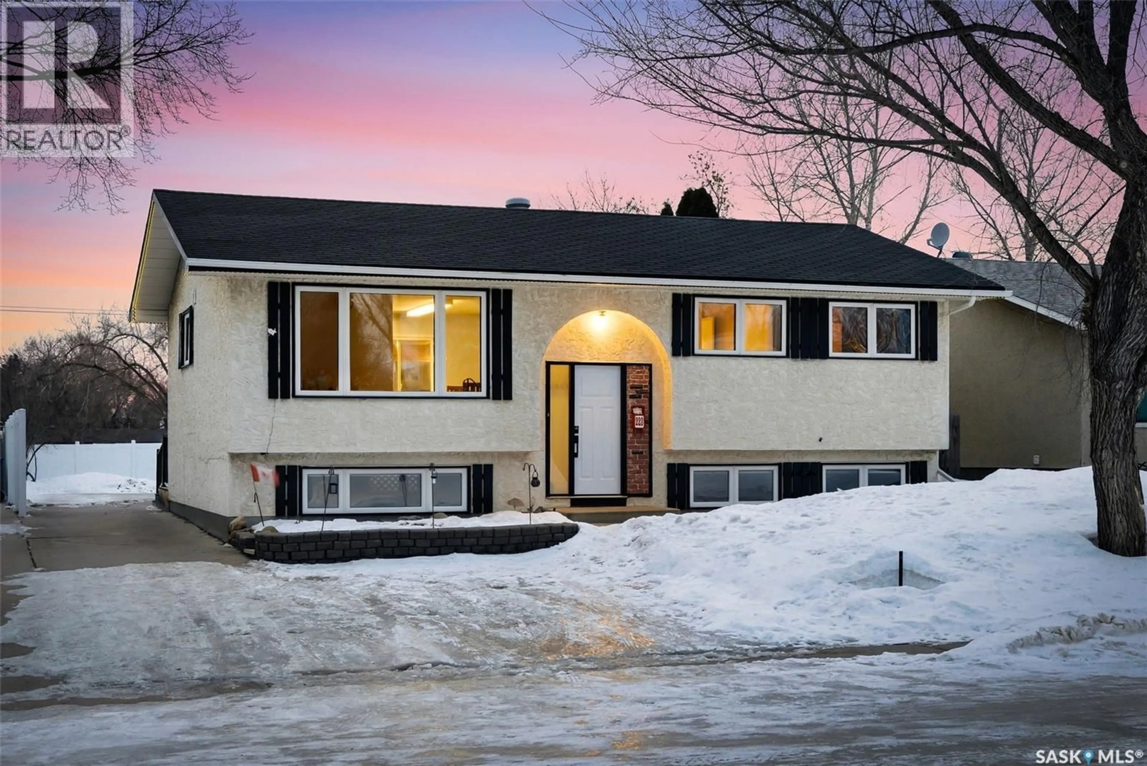 Home with vinyl exterior material, street for 223 TRIFUNOV CRESCENT, Regina Saskatchewan S4R7C8
