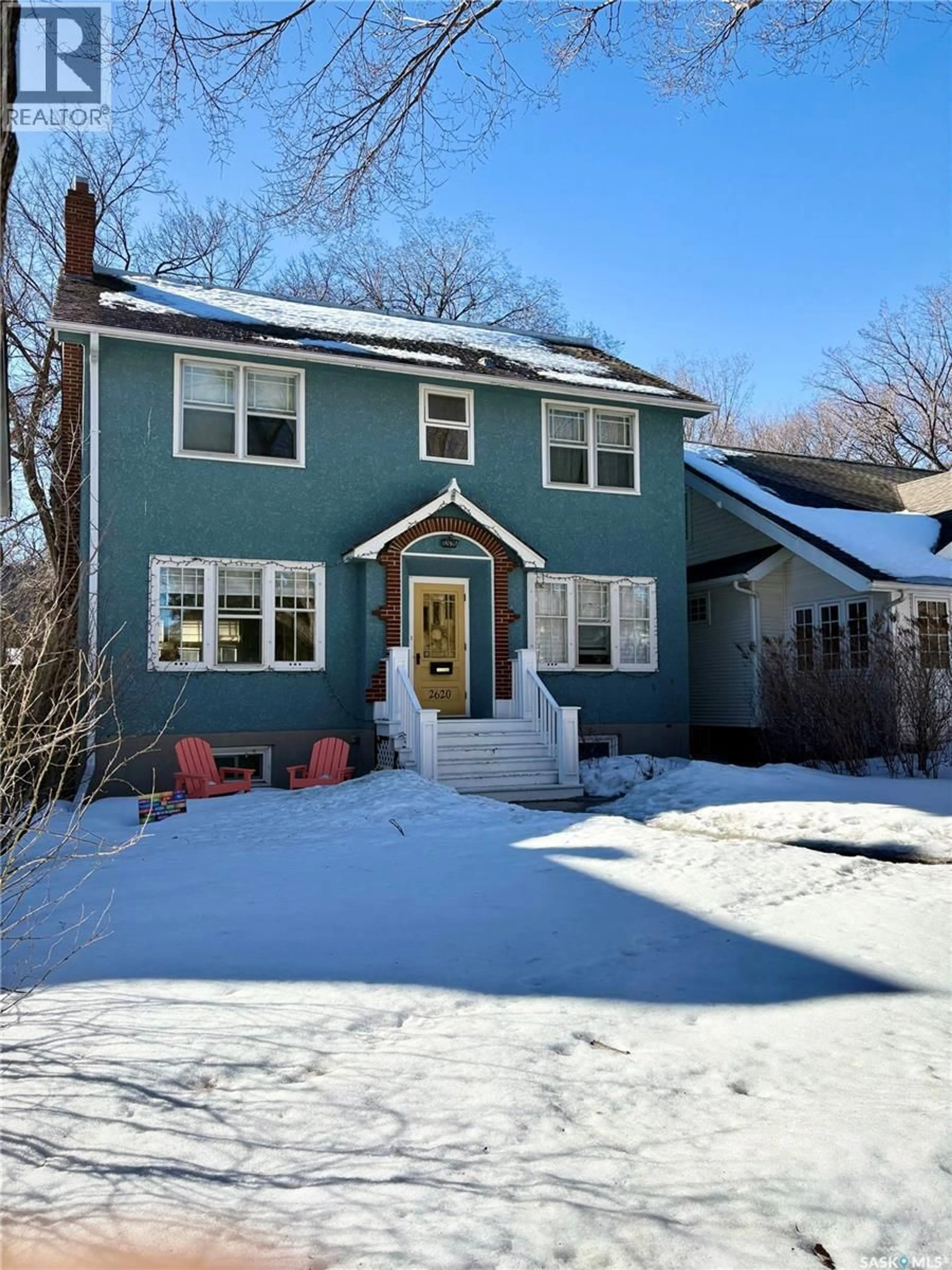 Home with vinyl exterior material, street for 2620 ANGUS STREET, Regina Saskatchewan S4T2A5